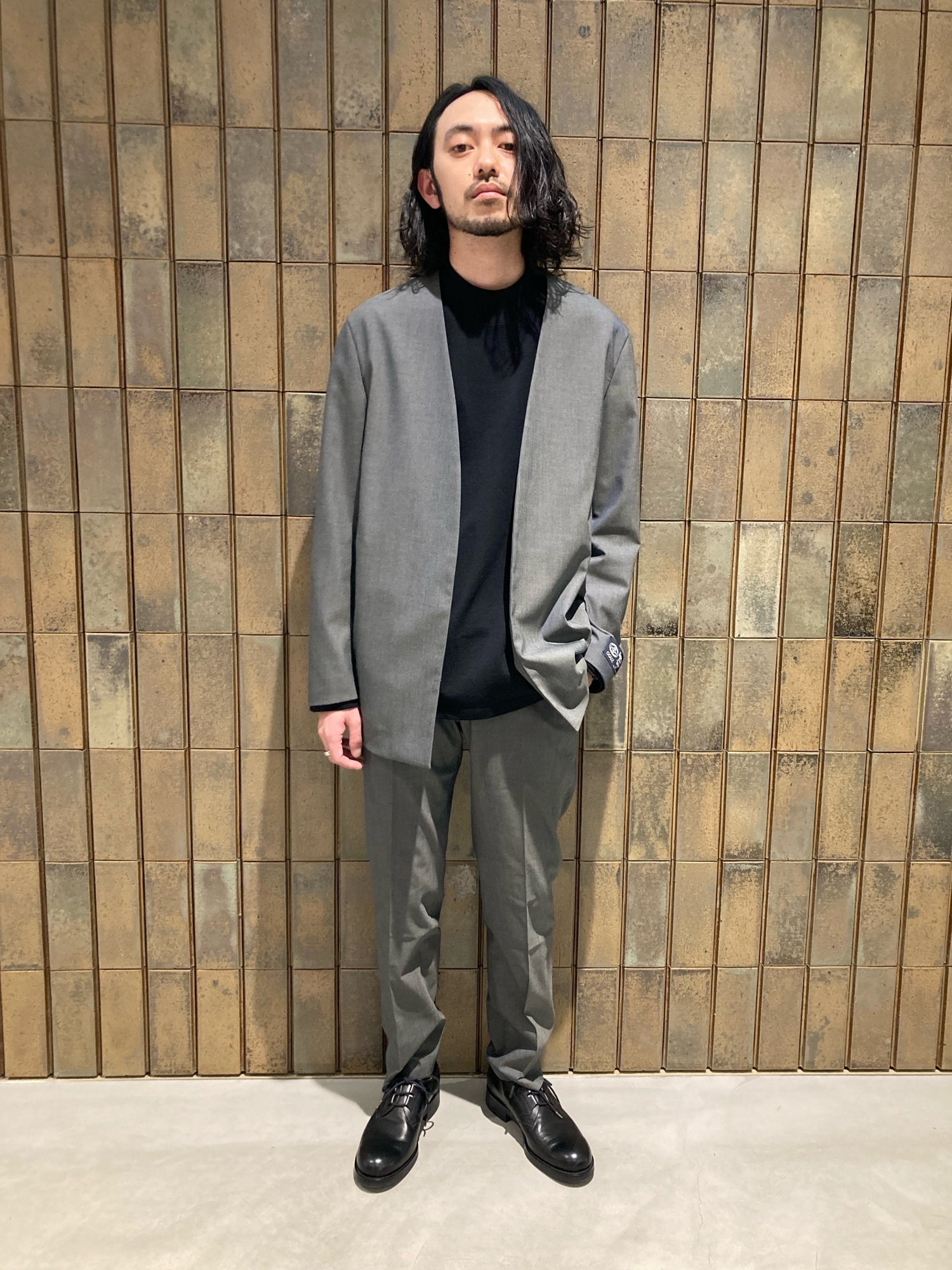 【ミスター】Adam et rope’ セットアップ ノーカラージャケット ADAM ET ROPE'｜ノーカラー イージー ジャケット / シーズンレス