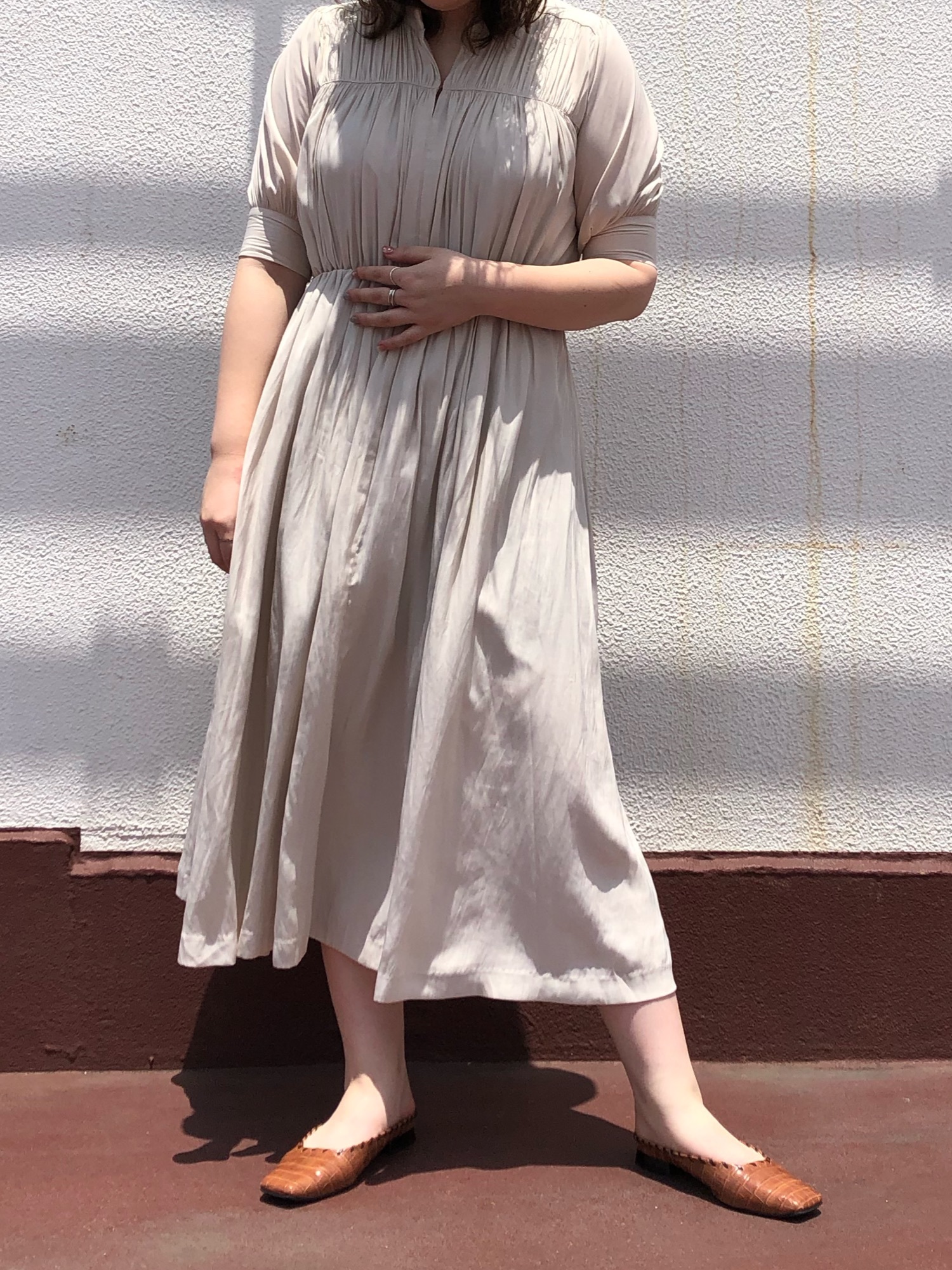 ☆ろば☆PUBLICTOKYO ミント ハイネックギャザーワンピース PUBLIC