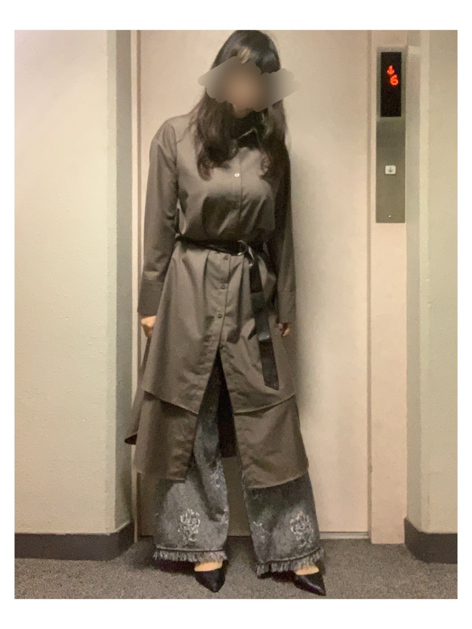 Ameri（アメリ）の「UNDRESSED LAYERED SHIRT DRESS（ワンピース  