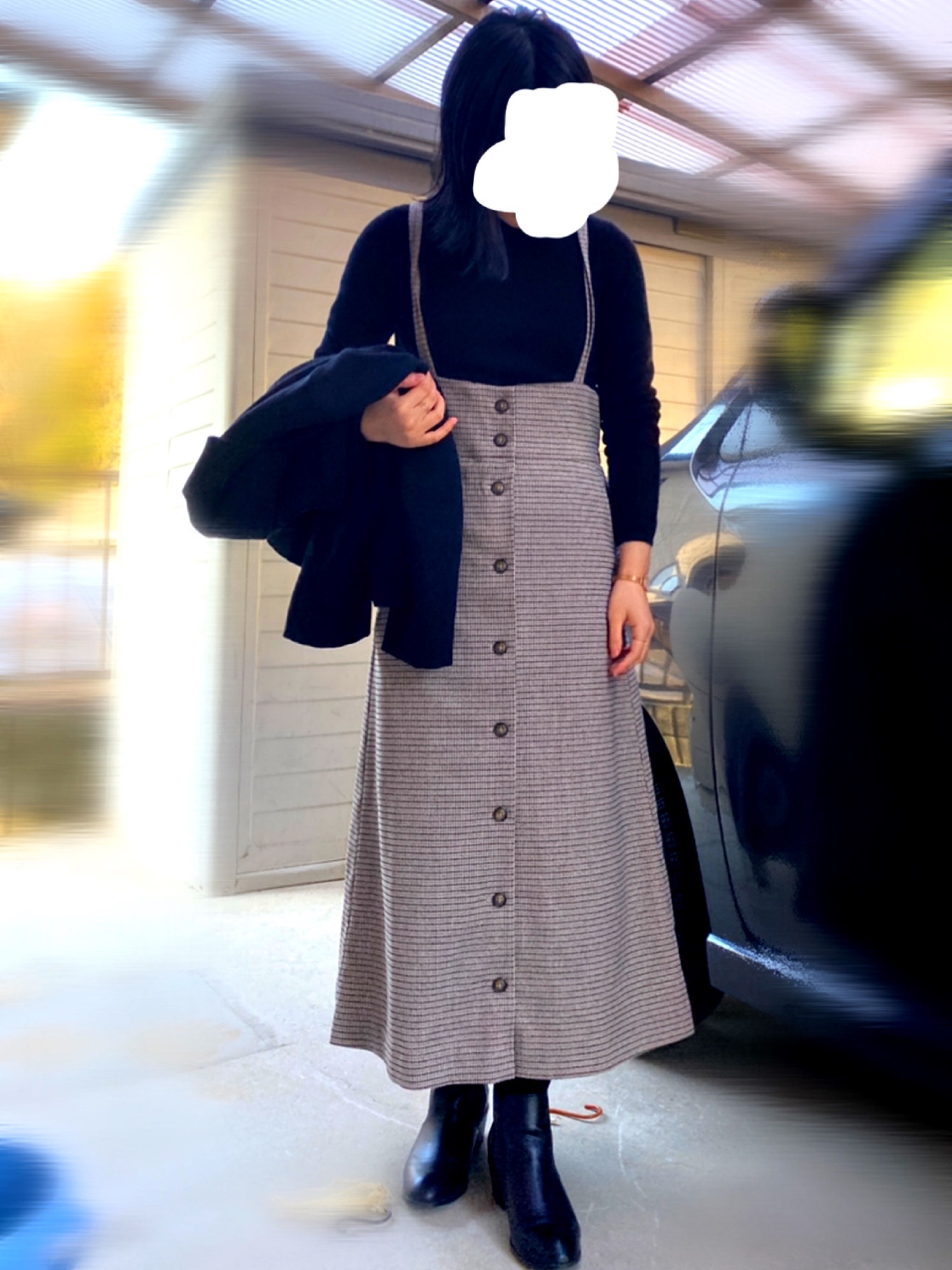 MARGARET HOWELL ウールチェスターコート 濃グレー WYM LIDNM チェスターコート コート SMOOTH HERRINGBONE MAXI