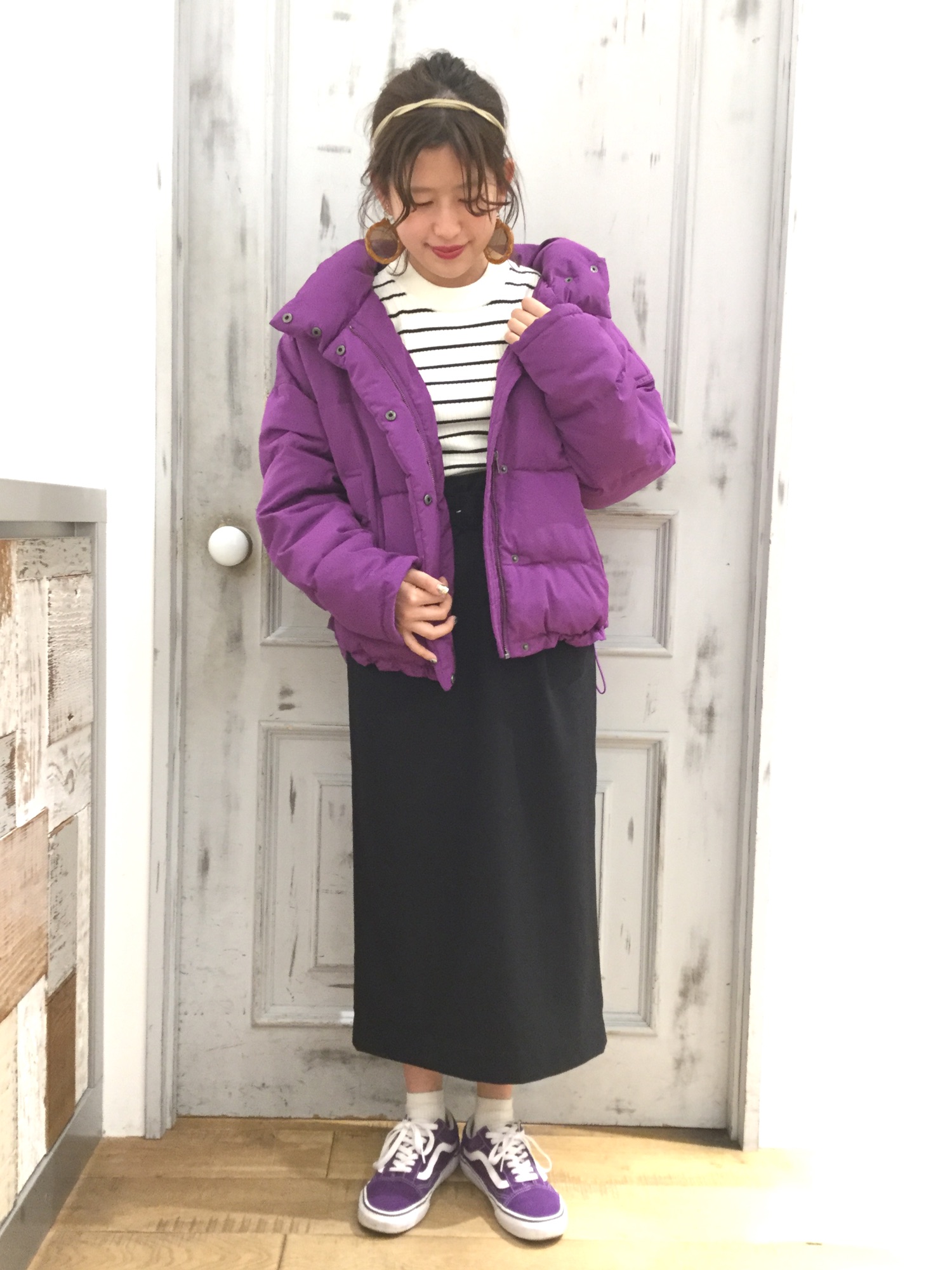 LOWRYSFARM  ミディアム コート 紫