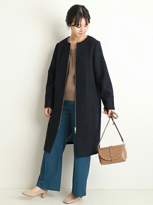 IENA slobe HAMILTONノーカラージップコート IENA slobe