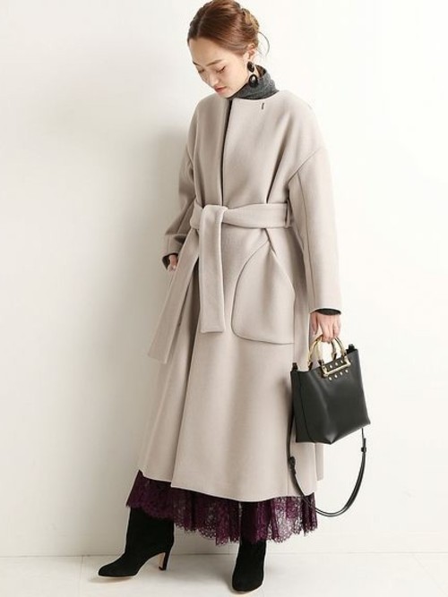 ヴェルメイユパーイエナ Super100s メルトン テントラインコート　38 VERMEIL par iena（ヴェルメイユパーイエナ）の「Super 100s メルトン