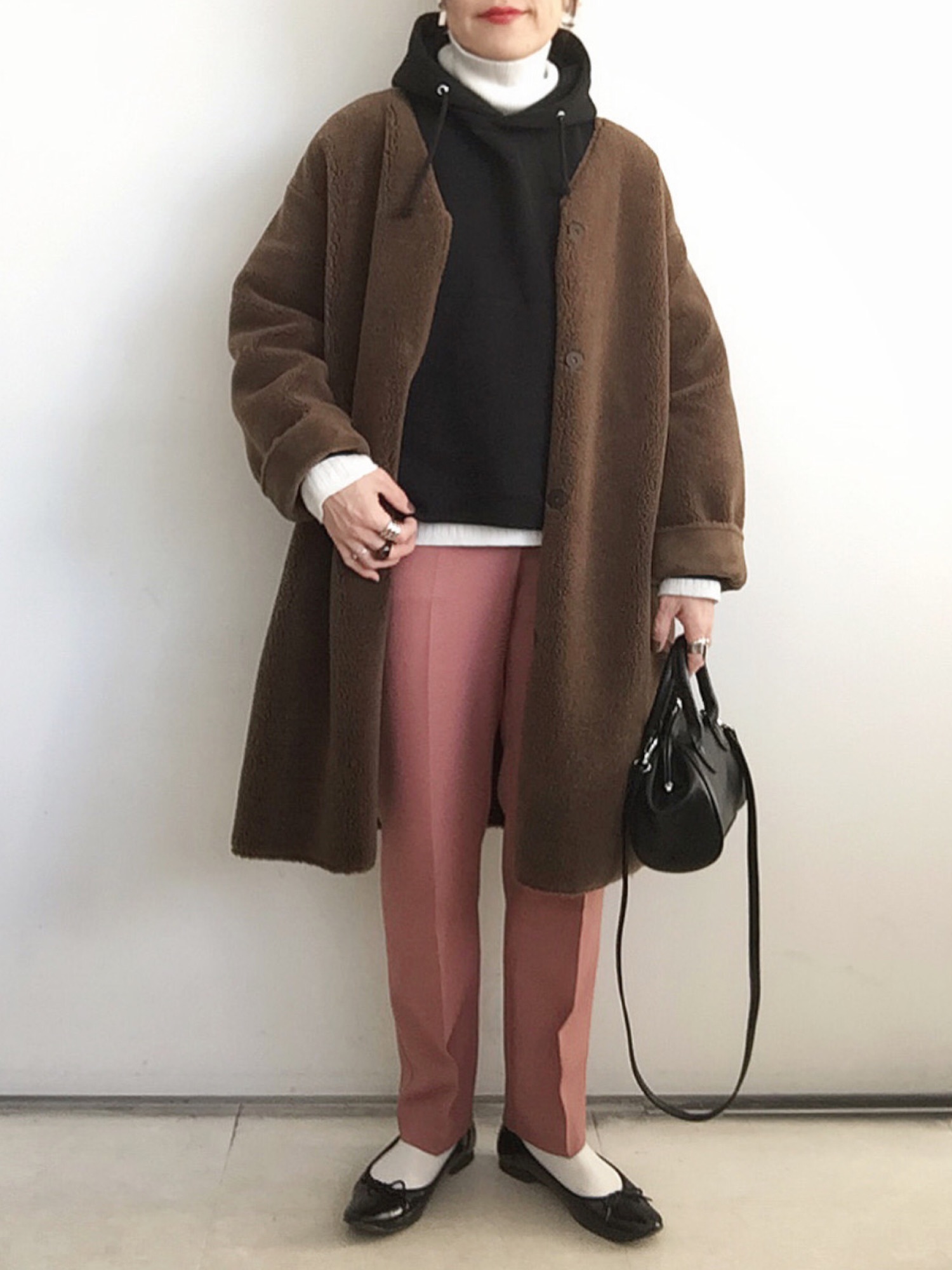 journal standard relume フェイクムートンVネックコート JOURNAL STANDARD relume（ジャーナルスタンダード レリューム）の
