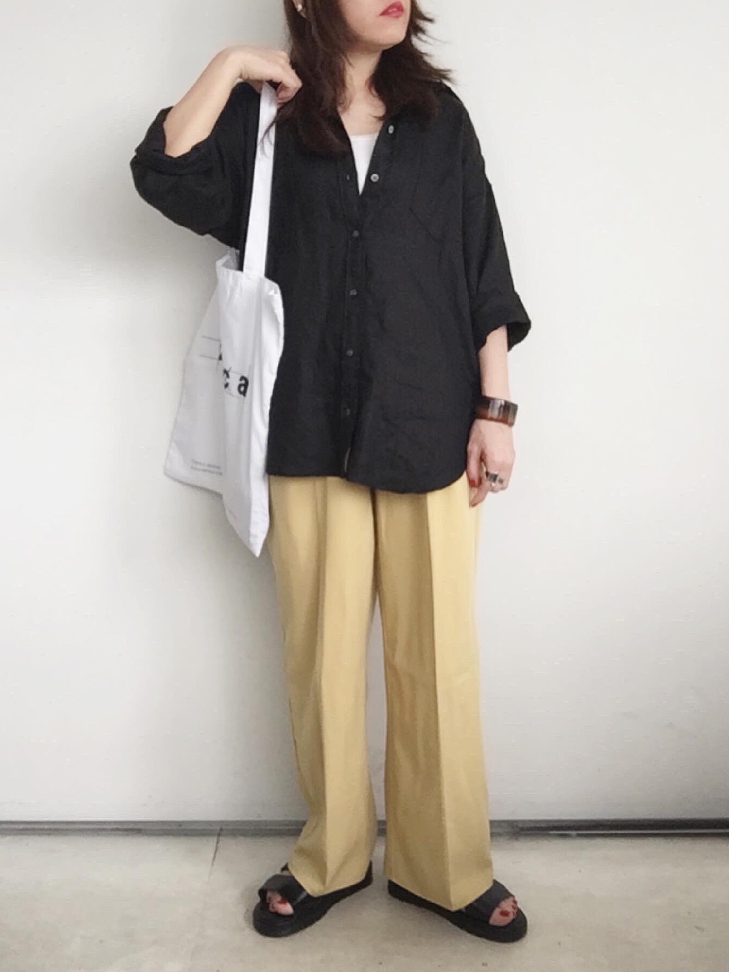 新品　２０１７ フレームワーク　ビッグ　シルエット　シャツ◆リネン１００　ホワイト　白　羽織り　１４０４０ FRAMeWORK（フレームワーク）の「≪予約≫BIGシャツ（）」 - WEAR