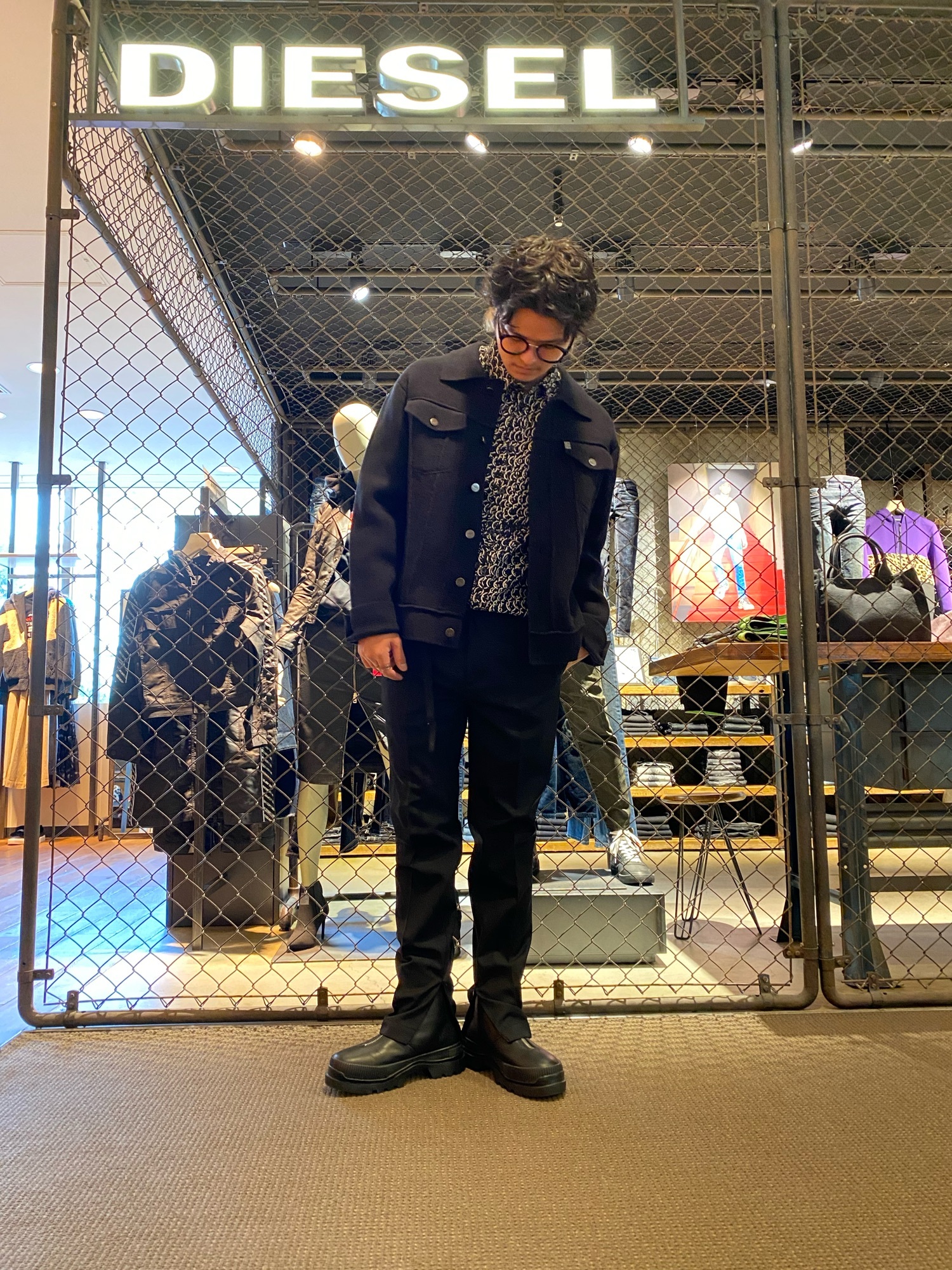 DIESEL ディーゼル ニットトラッカージャケット 美品 ディーゼル DIESEL ニット ジャケット トラッカージャケット