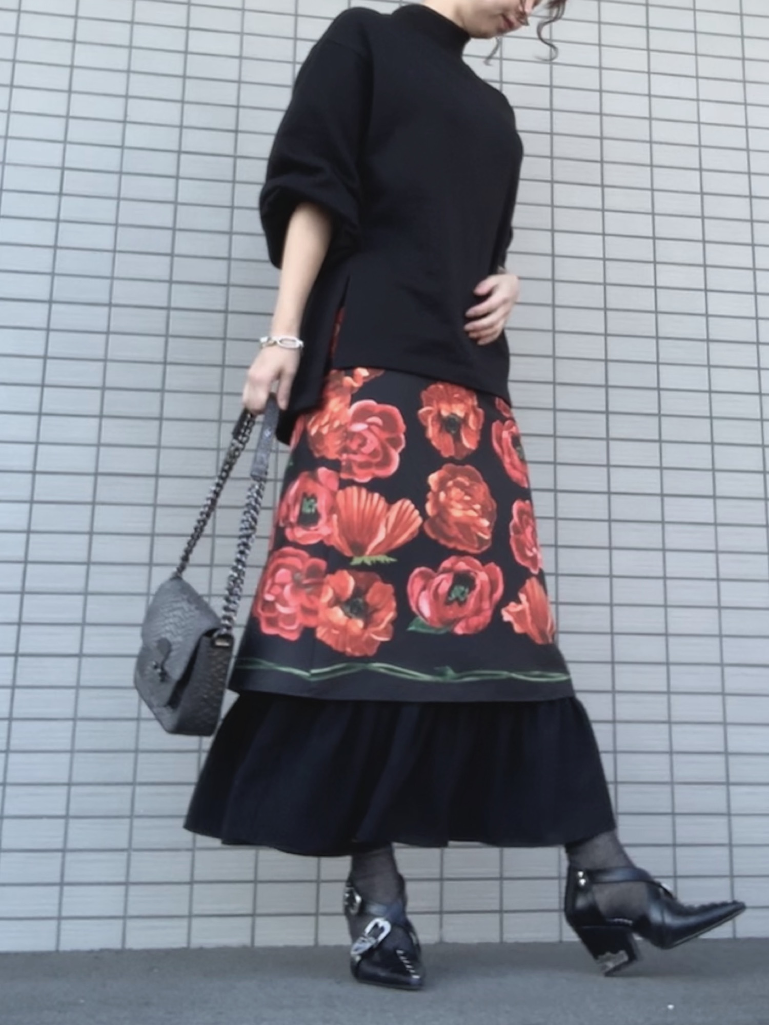 Ameri（アメリ）の「ASHLEY FLOWER SKIRT（スカート）」 - WEAR 