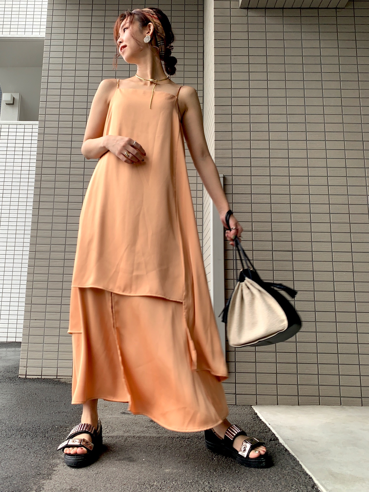 Ameri（アメリ）の「MEDI LADY LAYERED DRESS（ワンピース）」 - WEAR