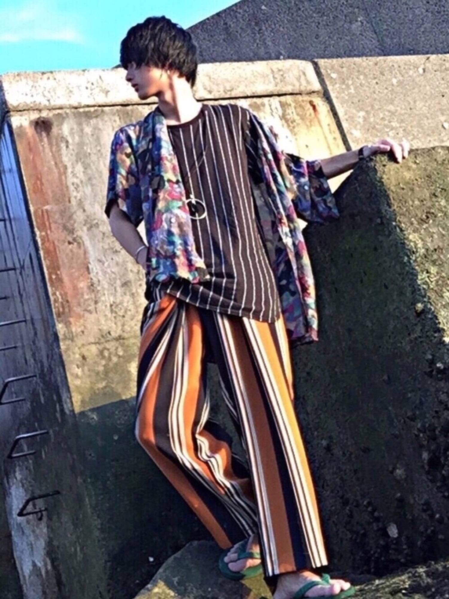 HARE（ハレ）の「クレイジーランダムストライプパンツ（）」 - WEAR