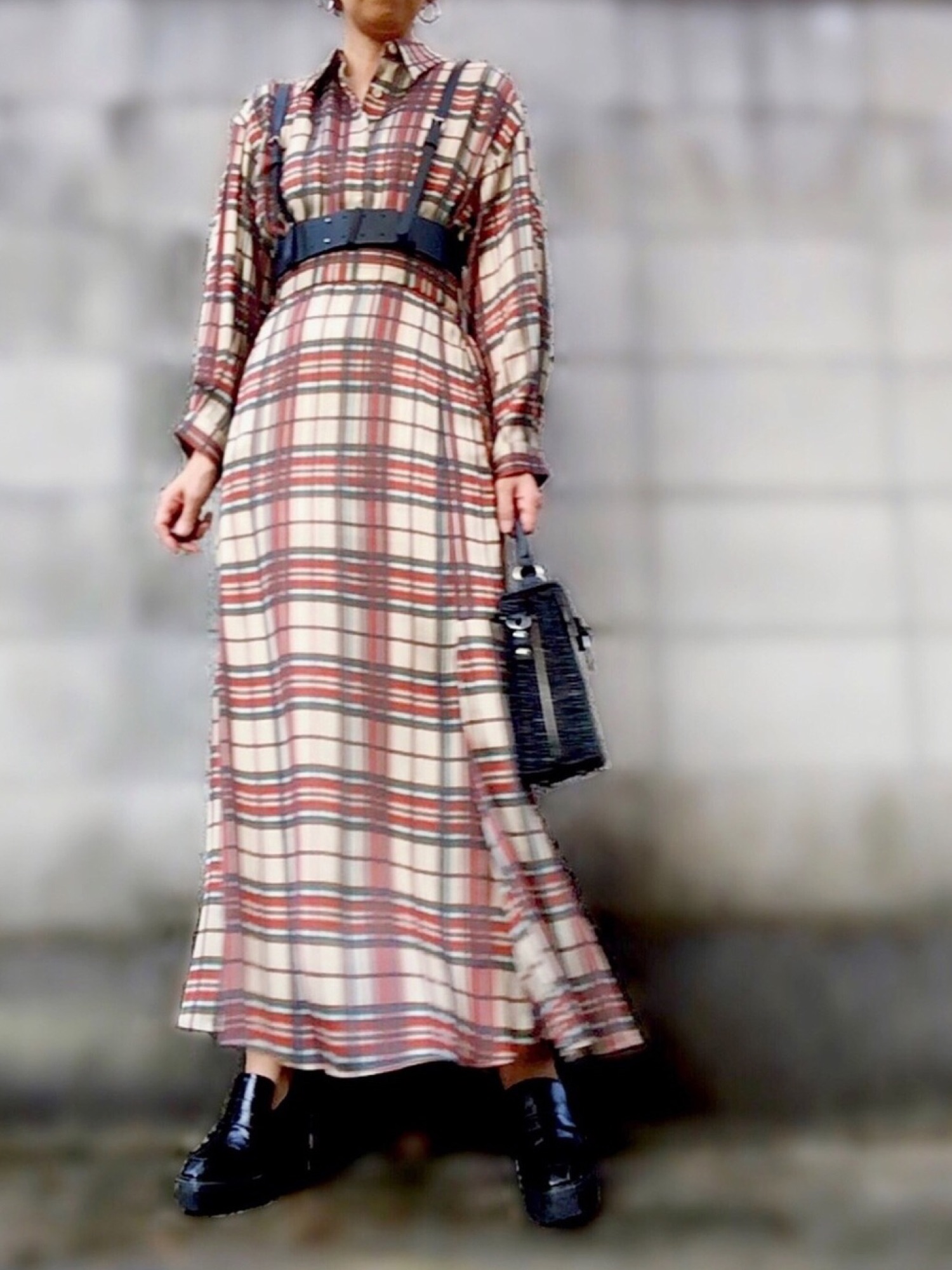 美品✨Ameri CHECK MERMAID DRESS S Ameri（アメリ）の「CHECK MERMAID DRESS（ワンピース）」 - WEAR