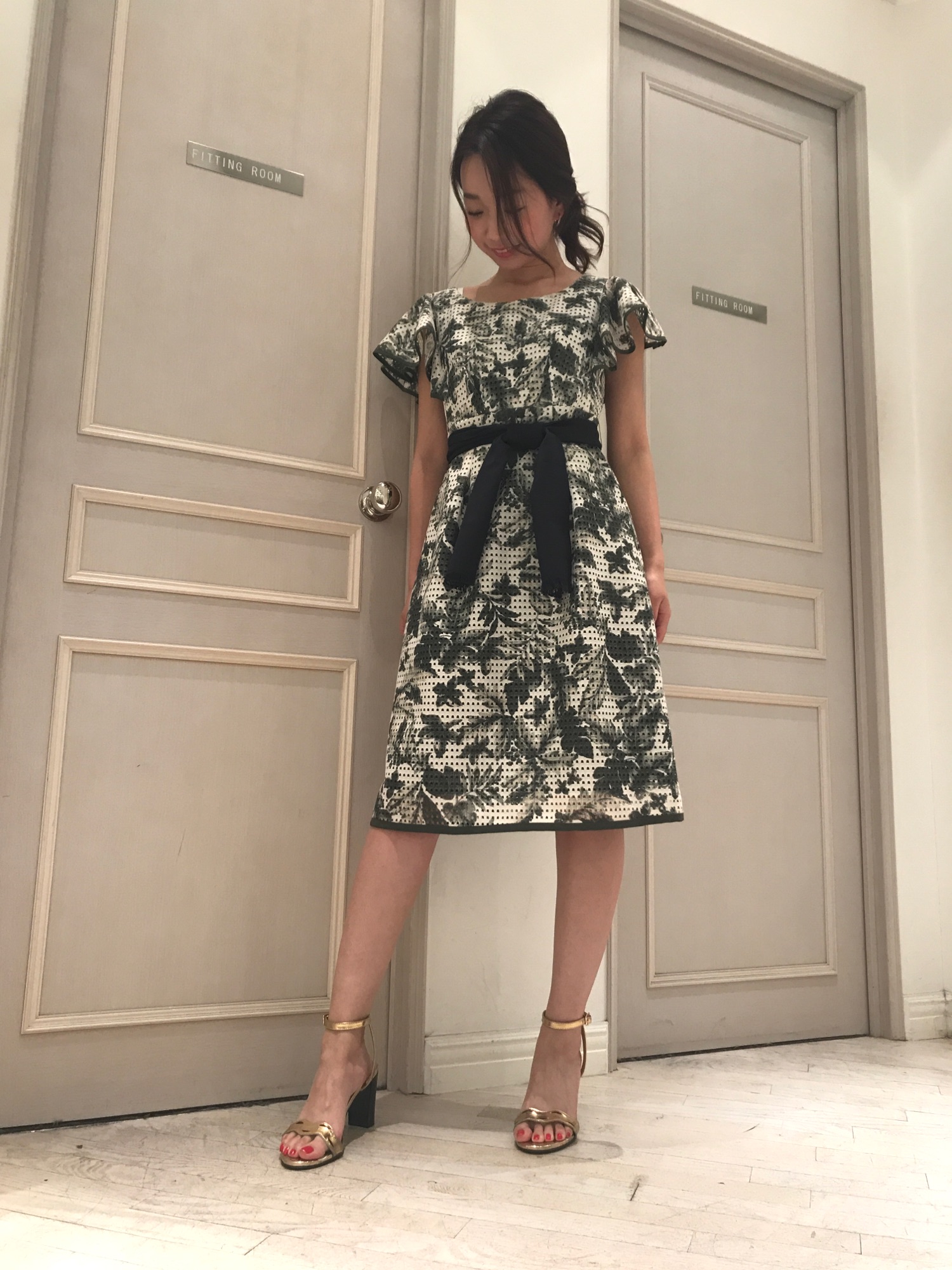 JILL STUART（ジルスチュアート）の「◇エルザリーフ柄ワンピース 