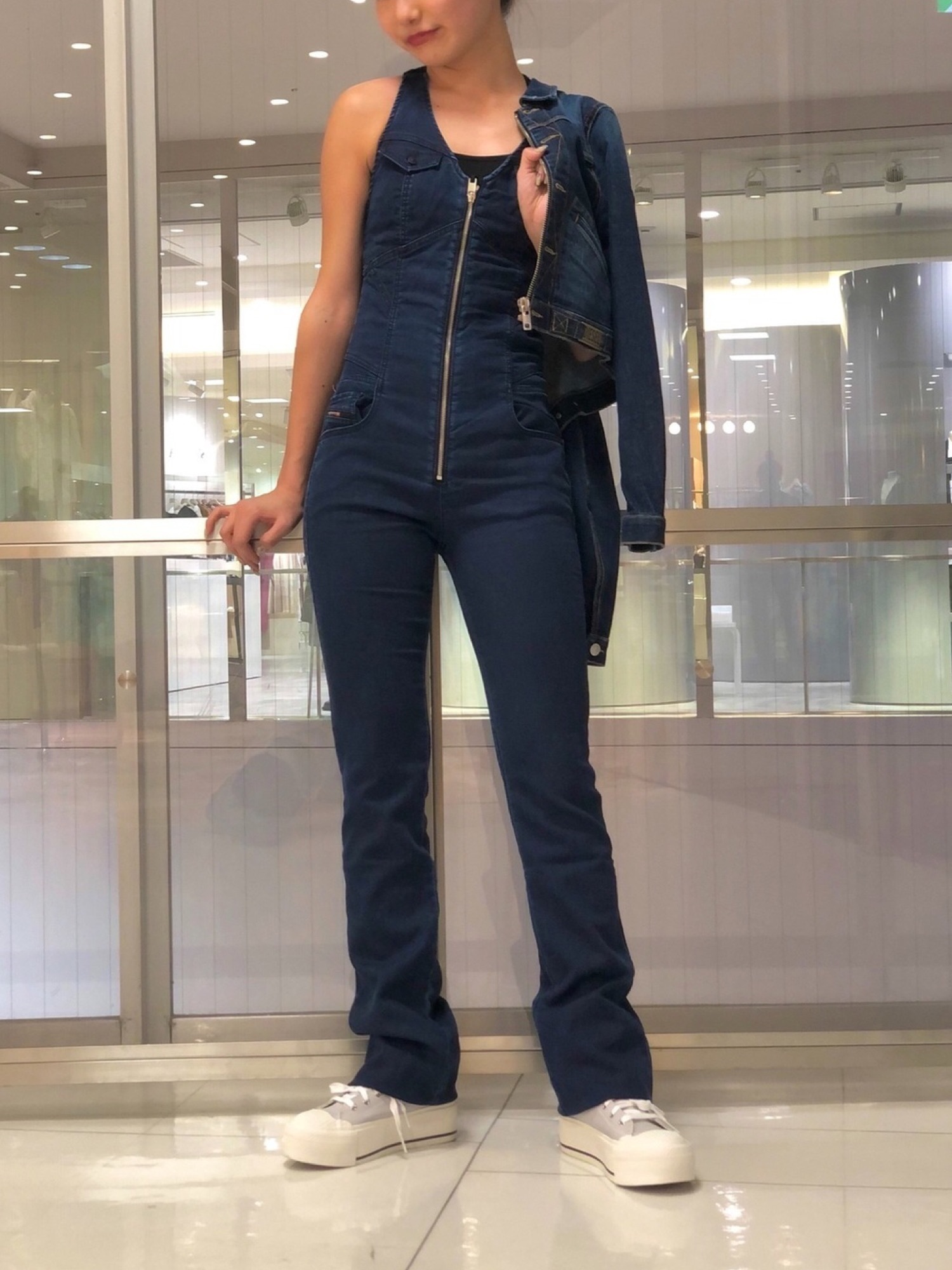 DIESEL★ジョグジーンズ ジャンプスーツ デニム インディゴブルー XS DIESEL ディーゼル ジョグジーンズ デニムジャンプスーツ XS