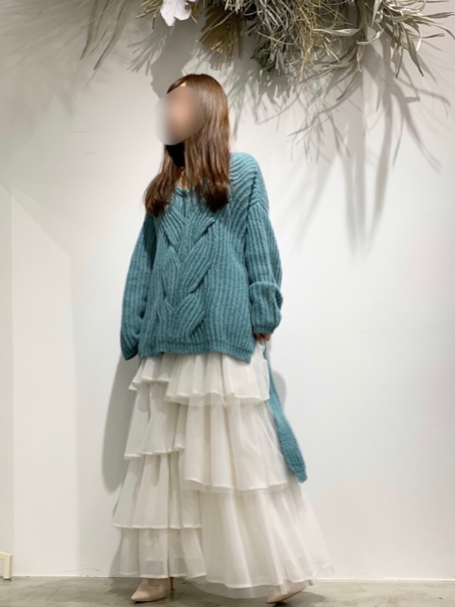Belle vintage フィッシュテールケイブルニット  ラベルエチュード la belle Etude - Belle vintage フィッシュテールケイブルニット