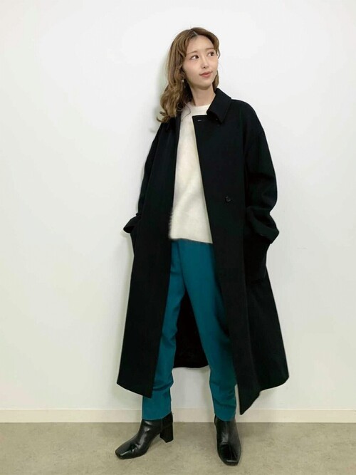 DRESSTERIOR ドレステリア ステンカラーコート 黒 0123725M0289 DRESSTERIOR（ドレステリア）の「◇Aラインステンカラーコート