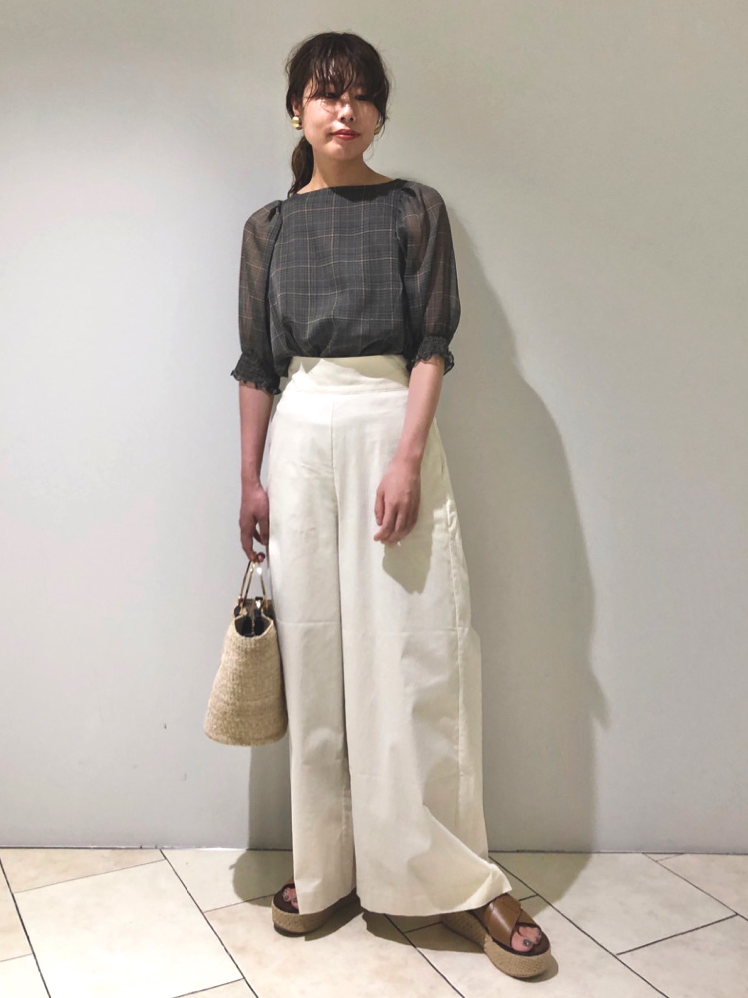 BABYLONE コットンリネンワイドパンツ BABYLONE（バビロン）の「コットンリネンワイドパンツ（その他