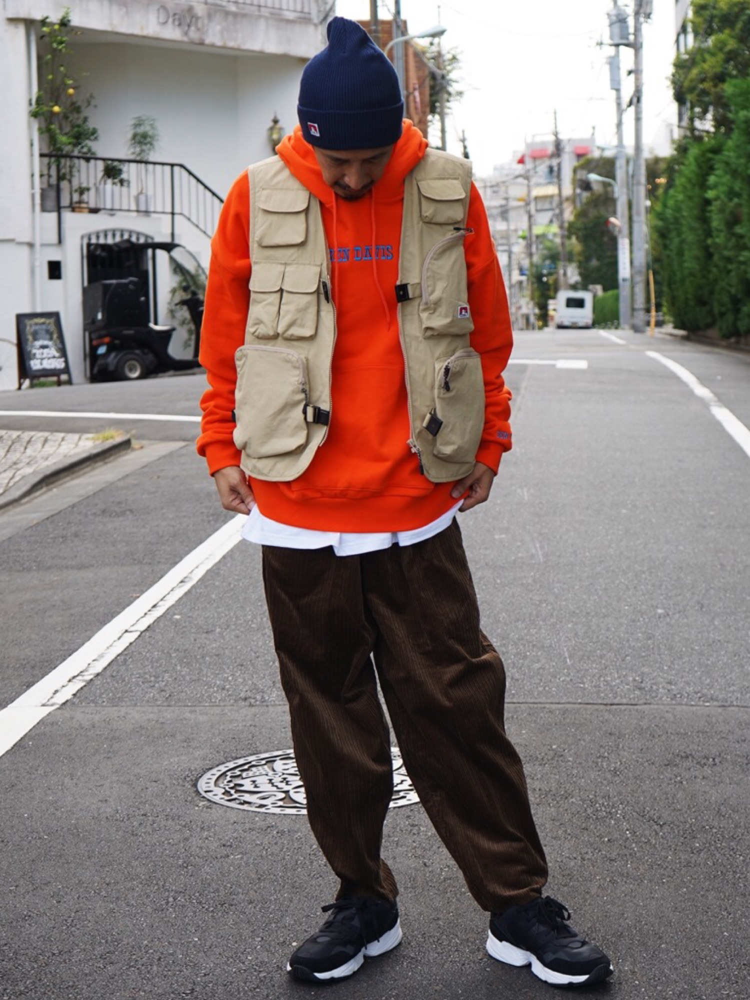 Ben Davis フィッシングベスト グレー NAVAL｜【BEN DAVIS(ベンデイビス)】 HOODED UTILITY VEST