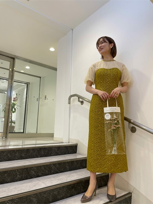 ラグナムーン LADYジャカードIラインワンピース ドレス ロング 1658979504_500.jpg