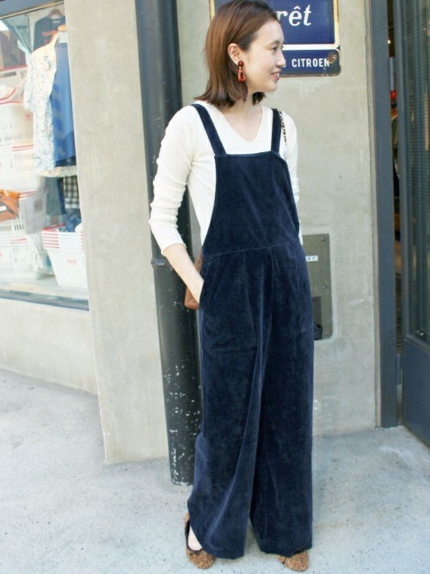 美品✨『SLOBE IENA』スローブイエナ シャンブレーコールオーバーオール SLOBE IENA（スローブイエナ）の「シャンブレーコール