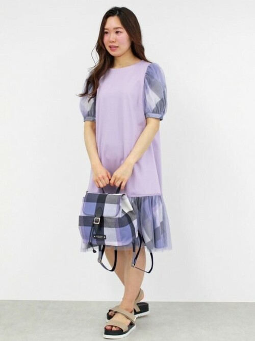 [美品]クレストブリッジ　百科美人コラボ コンパクトクリアーポンチワンピース S 美品]クレストブリッジ 百科美人コラボ コンパクトクリアー