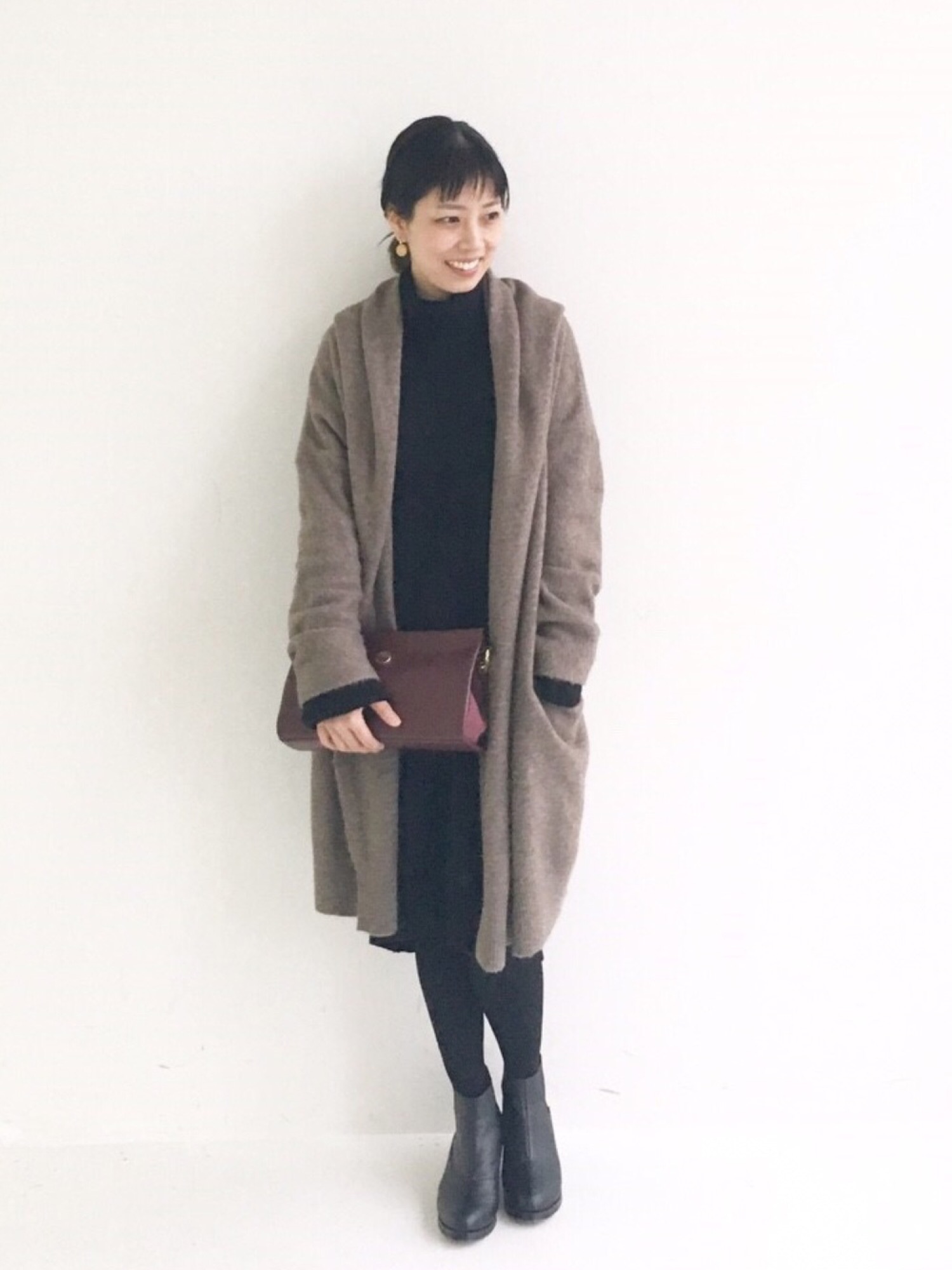 haco! ぱっと羽織るのに便利な軽くてあったかいニットガウンコート haco!（ハコ）の「ぱっと羽織るのに便利な軽くてあったかいニット