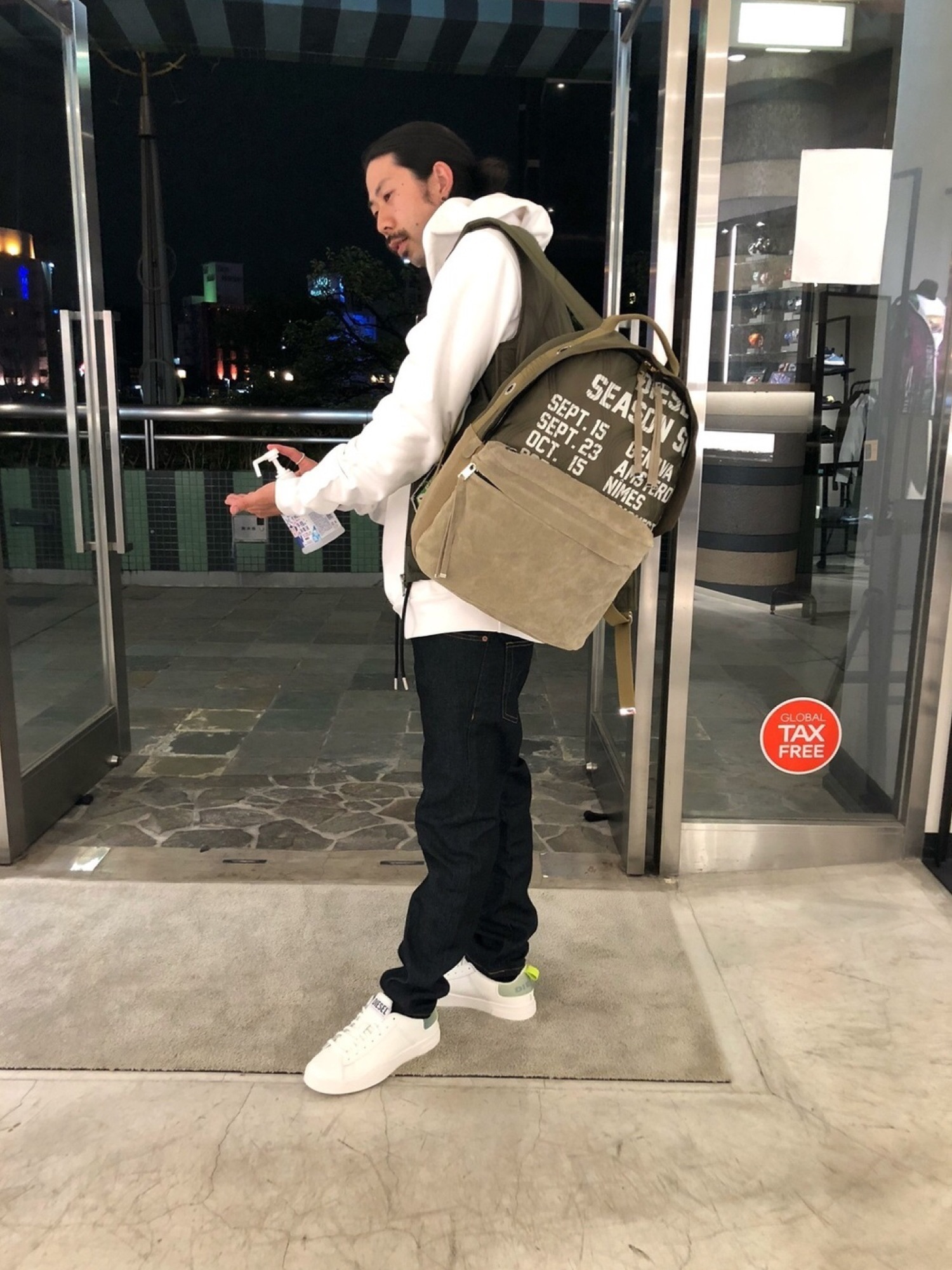 DIESEL(ディーゼル)の「メンズ MIXマテリアル バックパック