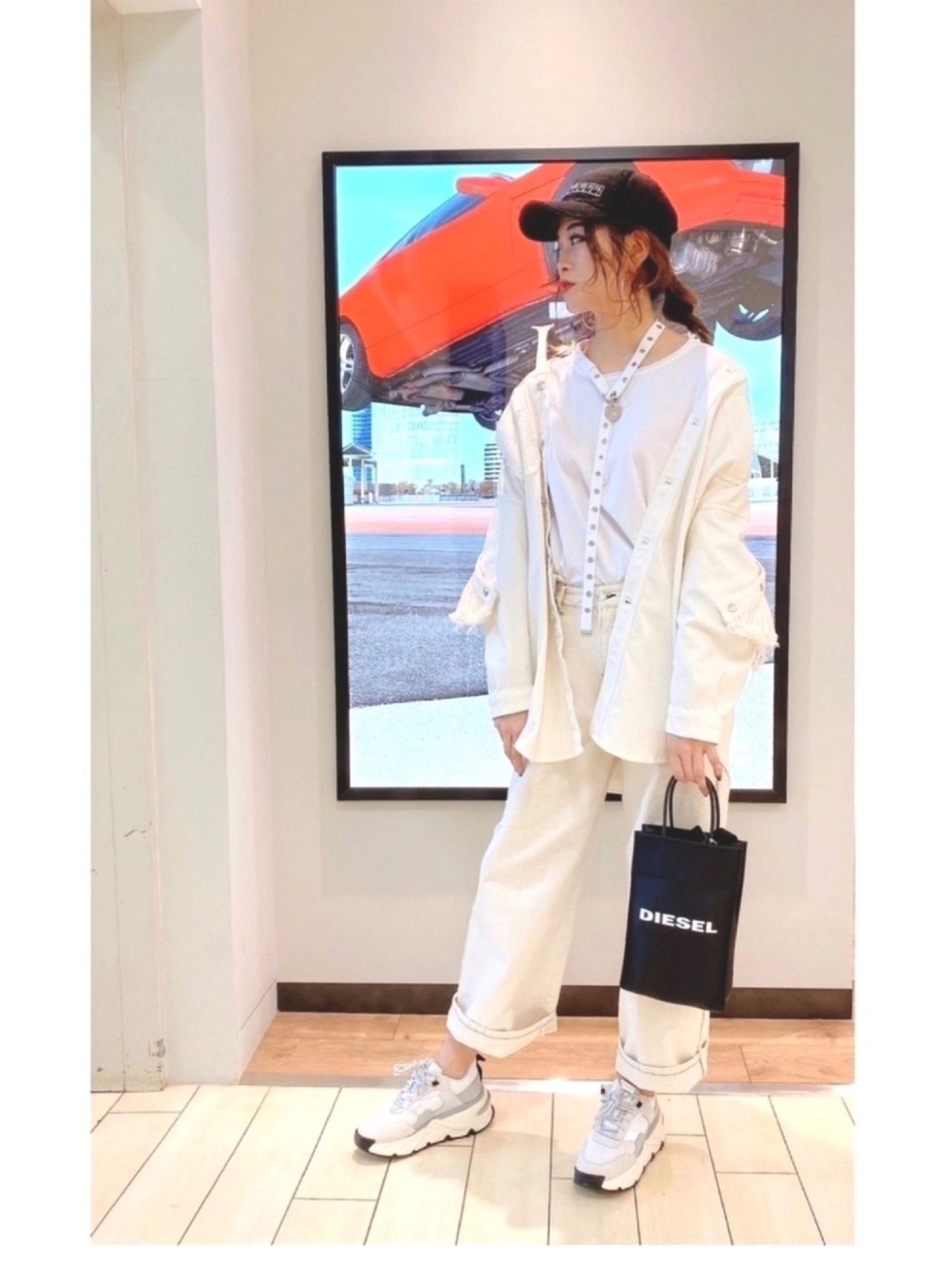 DIESEL（ディーゼル）の「レディース ジョグジーンズジップアップ