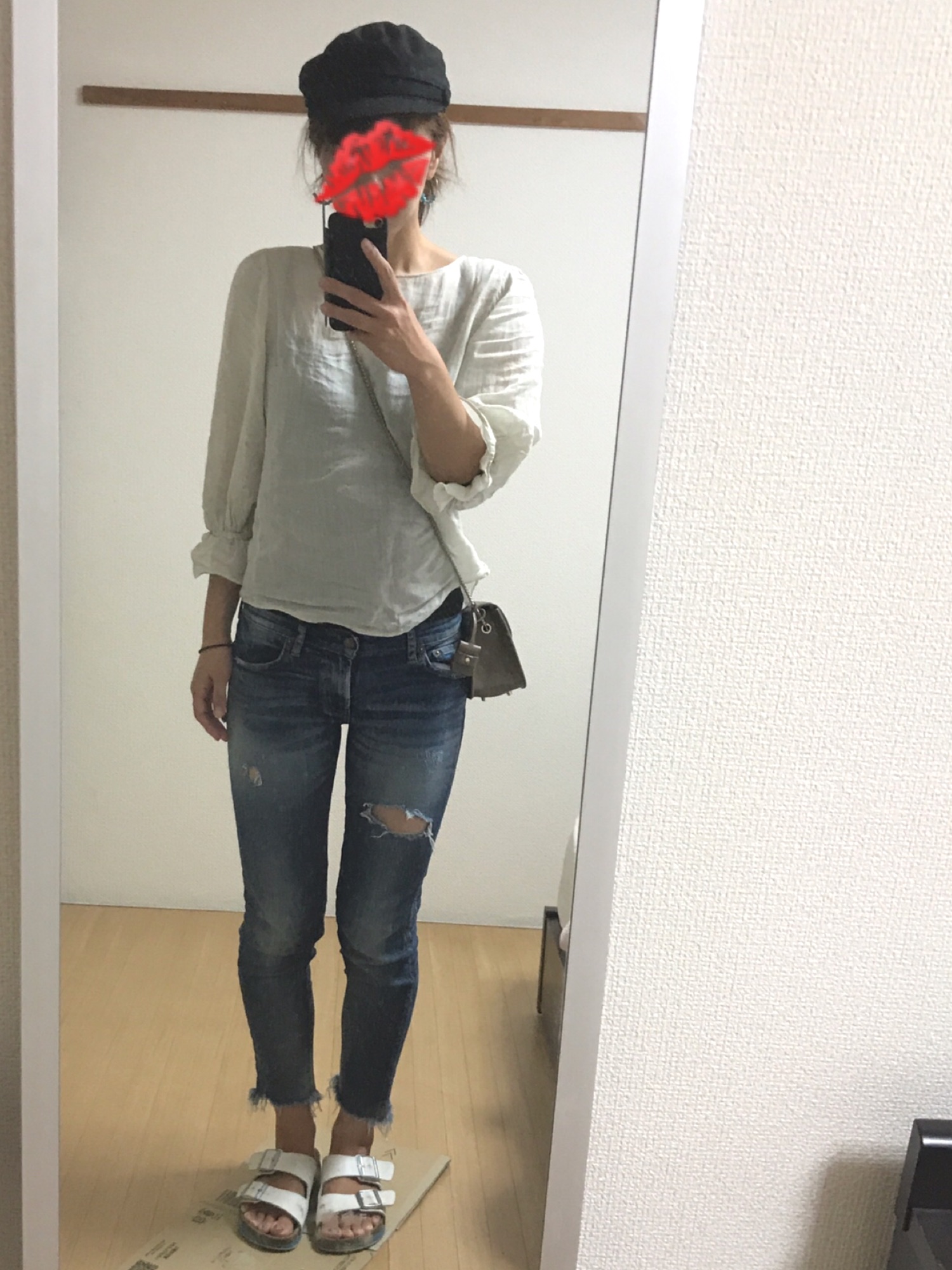 イエナ IENA ギャザーカフスラミーブラウス ホワイト １回着 IENA - イエナ ギャザーカフスラミーブラウスの通販 by chihiro's shop