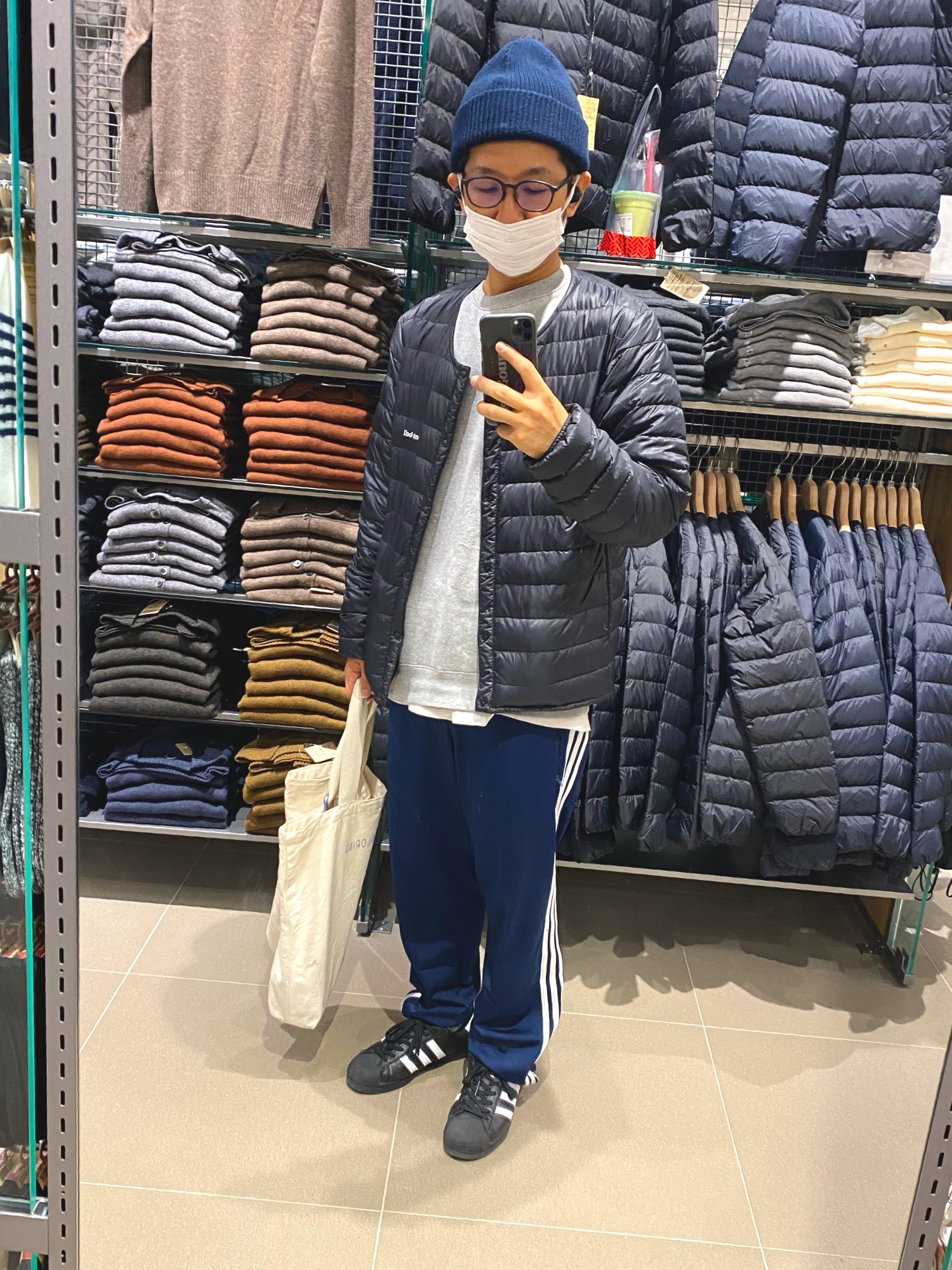adidas ネイビー ジャージパンツ adidas Originals（アディダスオリジナルス）の「メンズ