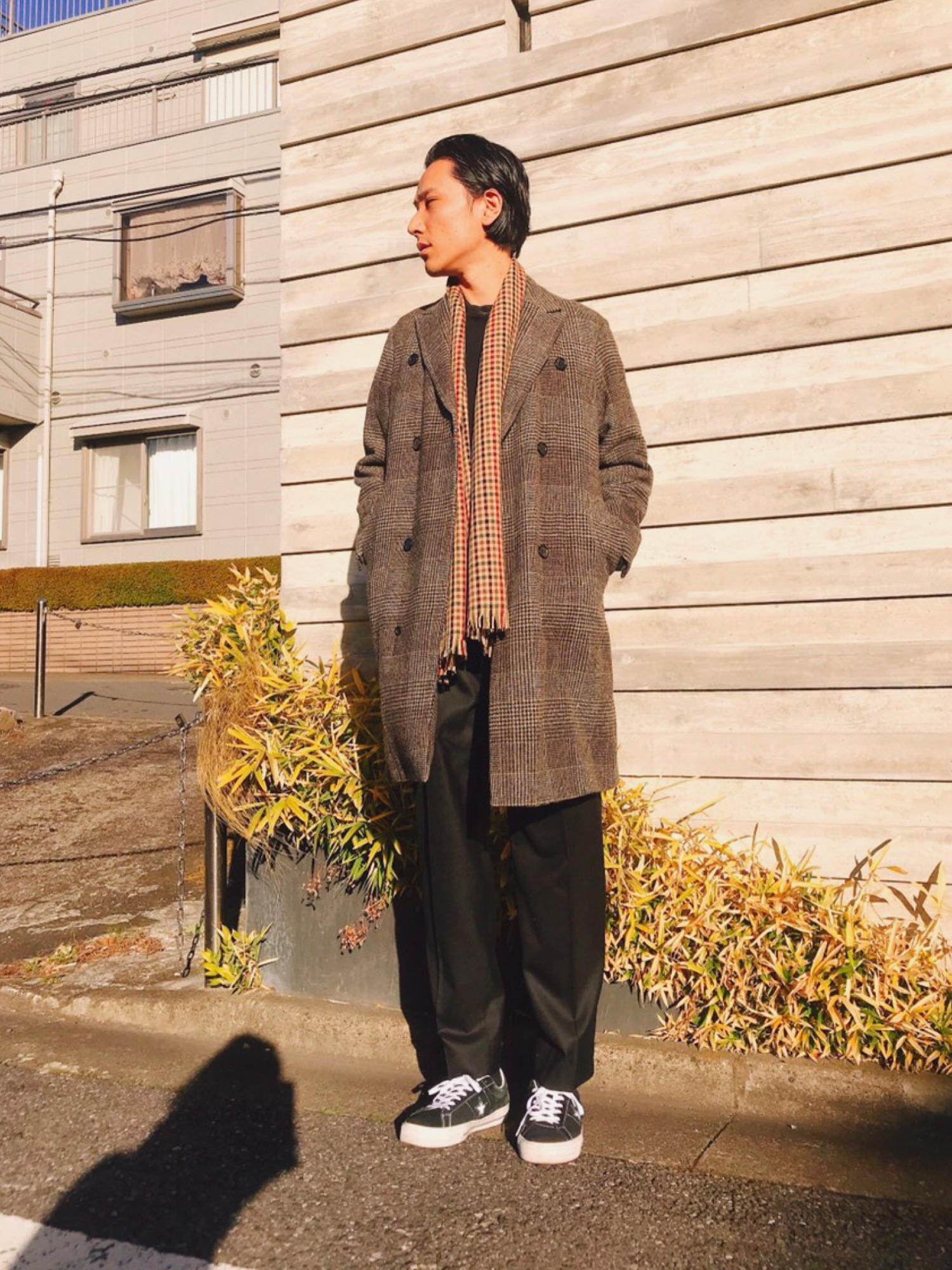 PHIGVELのマフラーを使ったメンズ人気ファッションコーディネート - WEAR