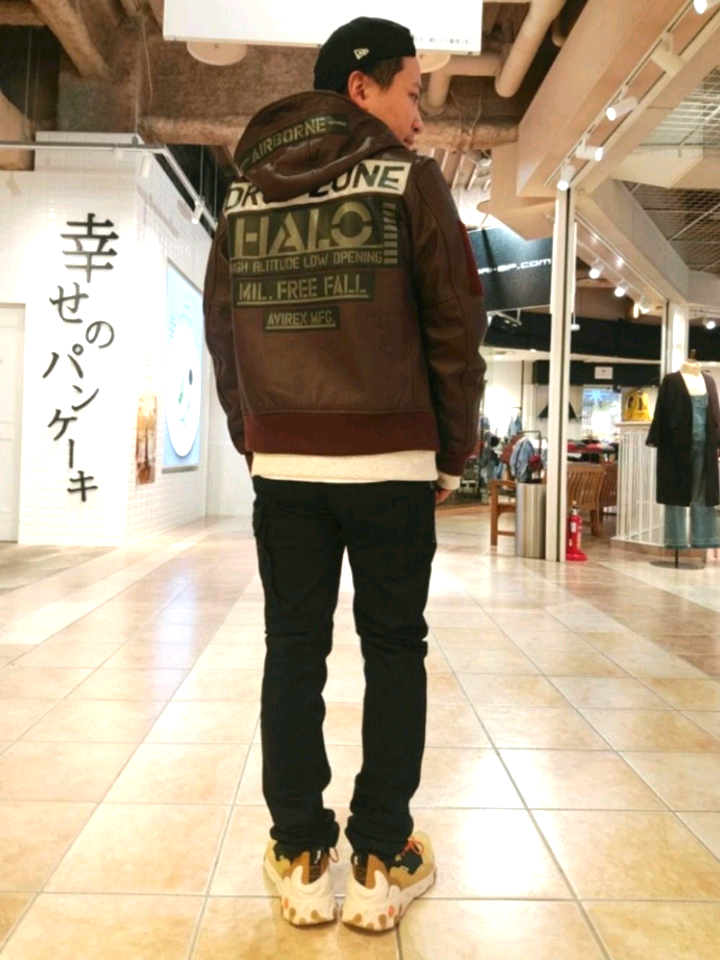 AVIREX（アヴィレックス）の「レザー フーディー ハロ/LEATHER HOODIE