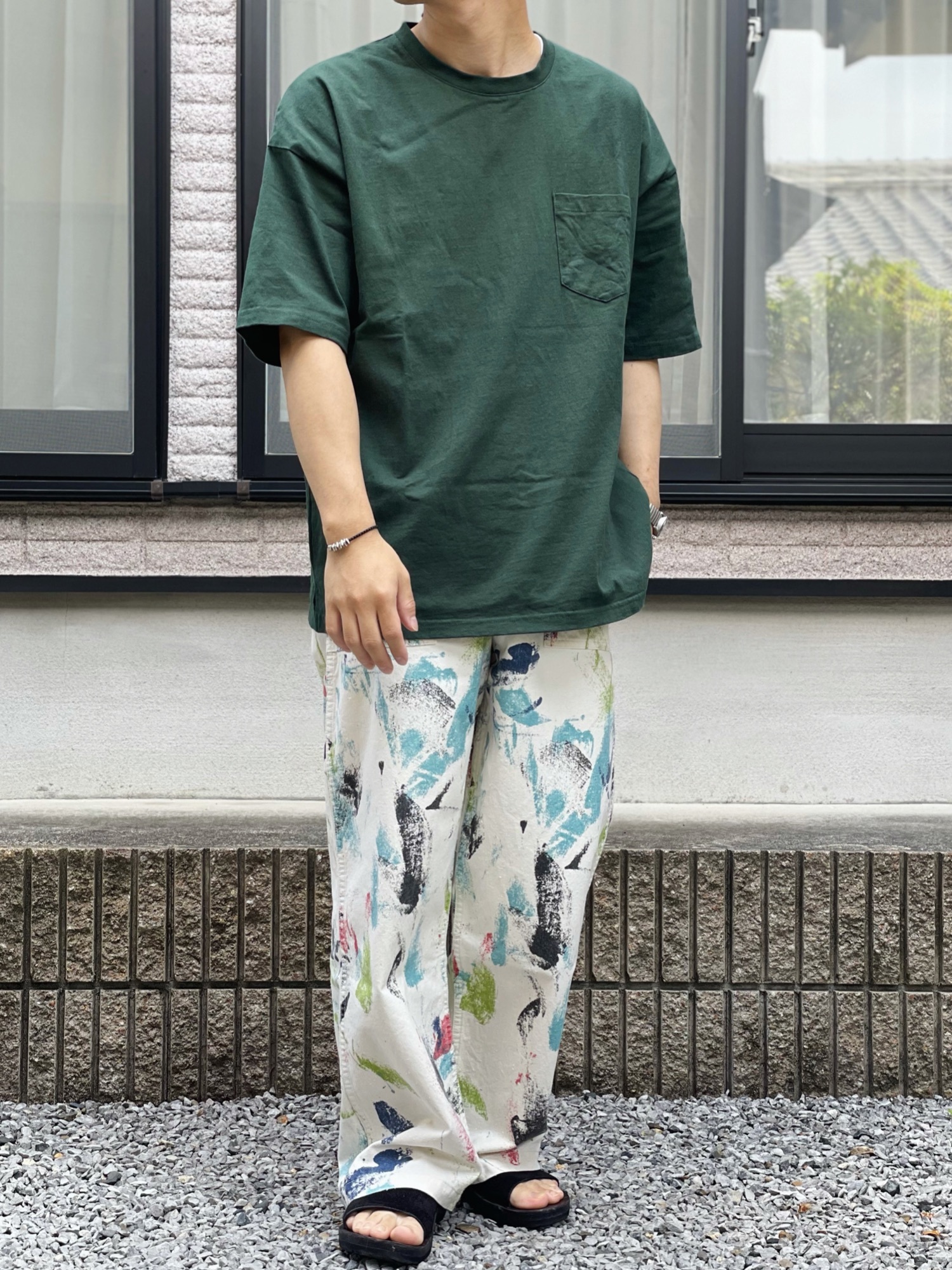 orSlow / ペイントプリント サマー ワイド ファティーグパンツ L 3 orSlow（オアスロウ）の「orSlow / ペイントプリント サマー