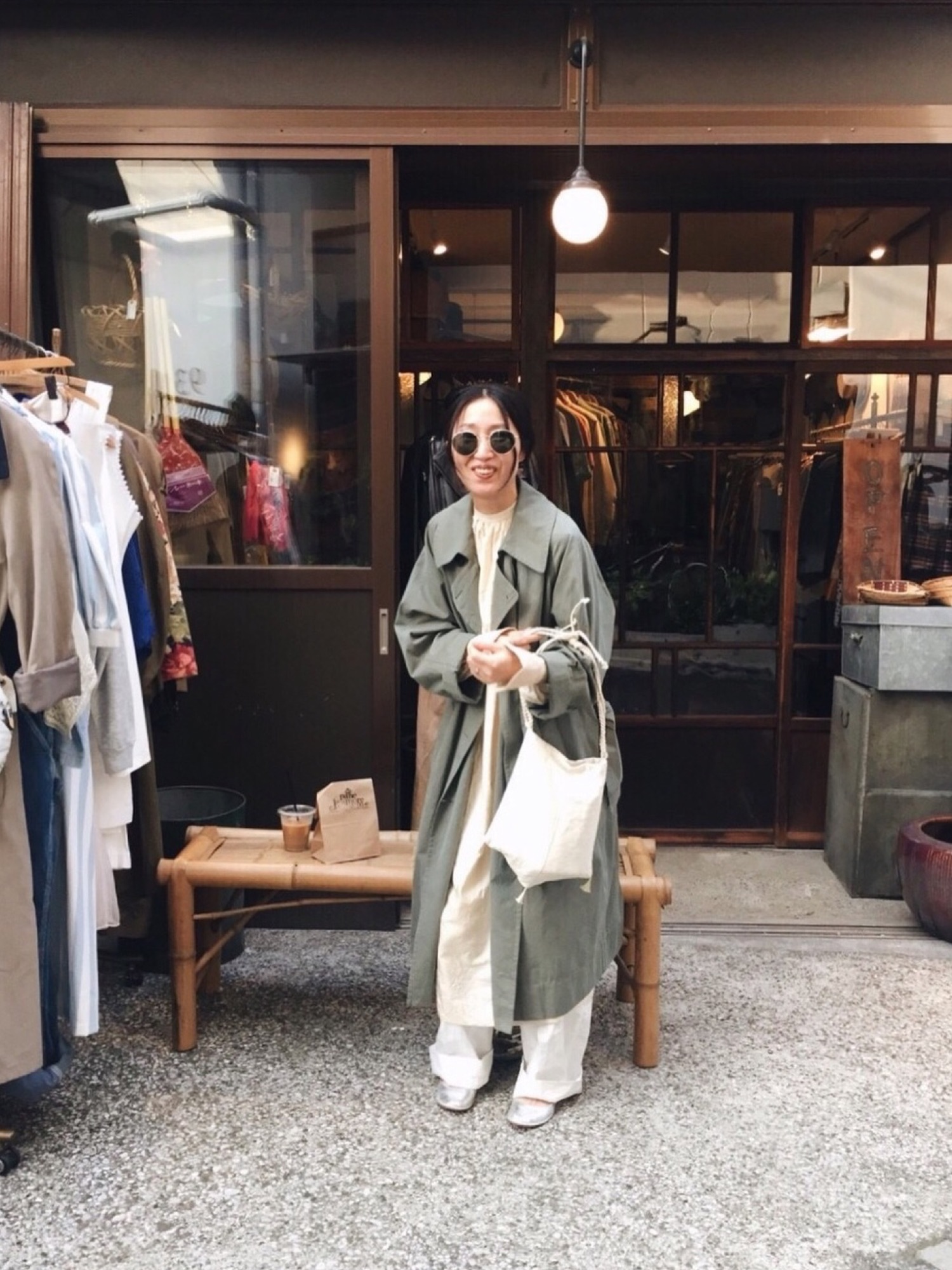 ARTS&SCIENCE アーツアンドサイエンス  トレンチコート ARTS＆SCIENCE(アーツアンドサイエンス) Trench shirt long チェック柄