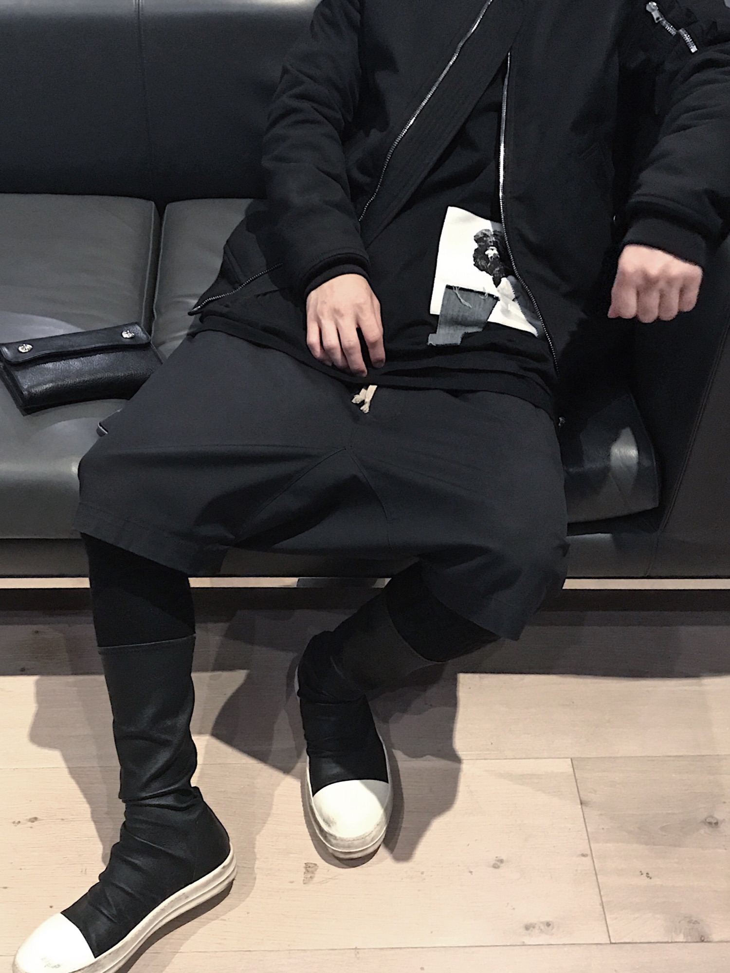 Rick Owens　リックオウエンス　黒ロングソックス　新品　無敵コーデに 20171231034116008.jpg
