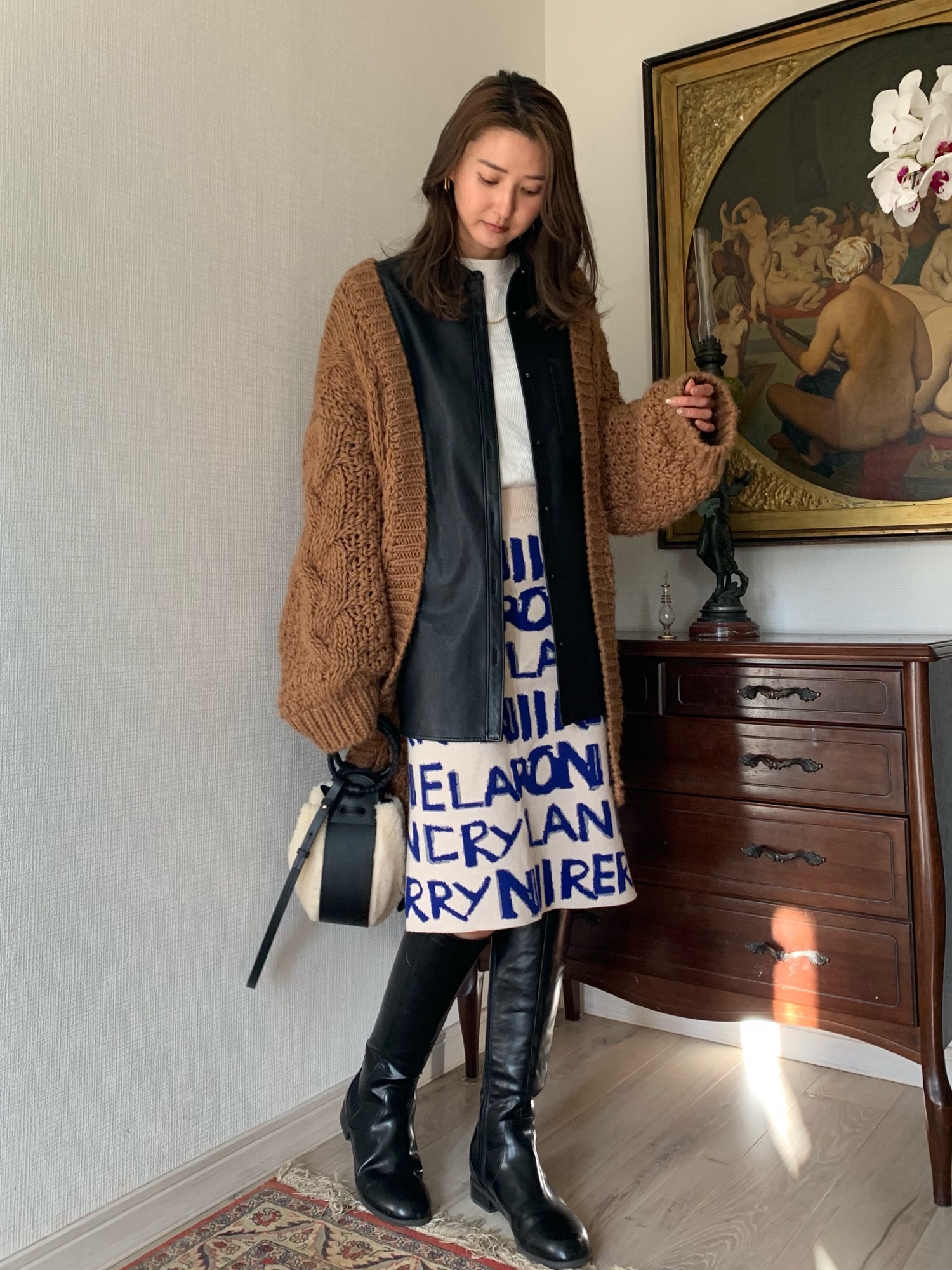 TODAYFULレザー×ボアショルダーバッグ TODAYFUL - TODAYFULレザー×ボアショルダーバッグの通販 by asami shop