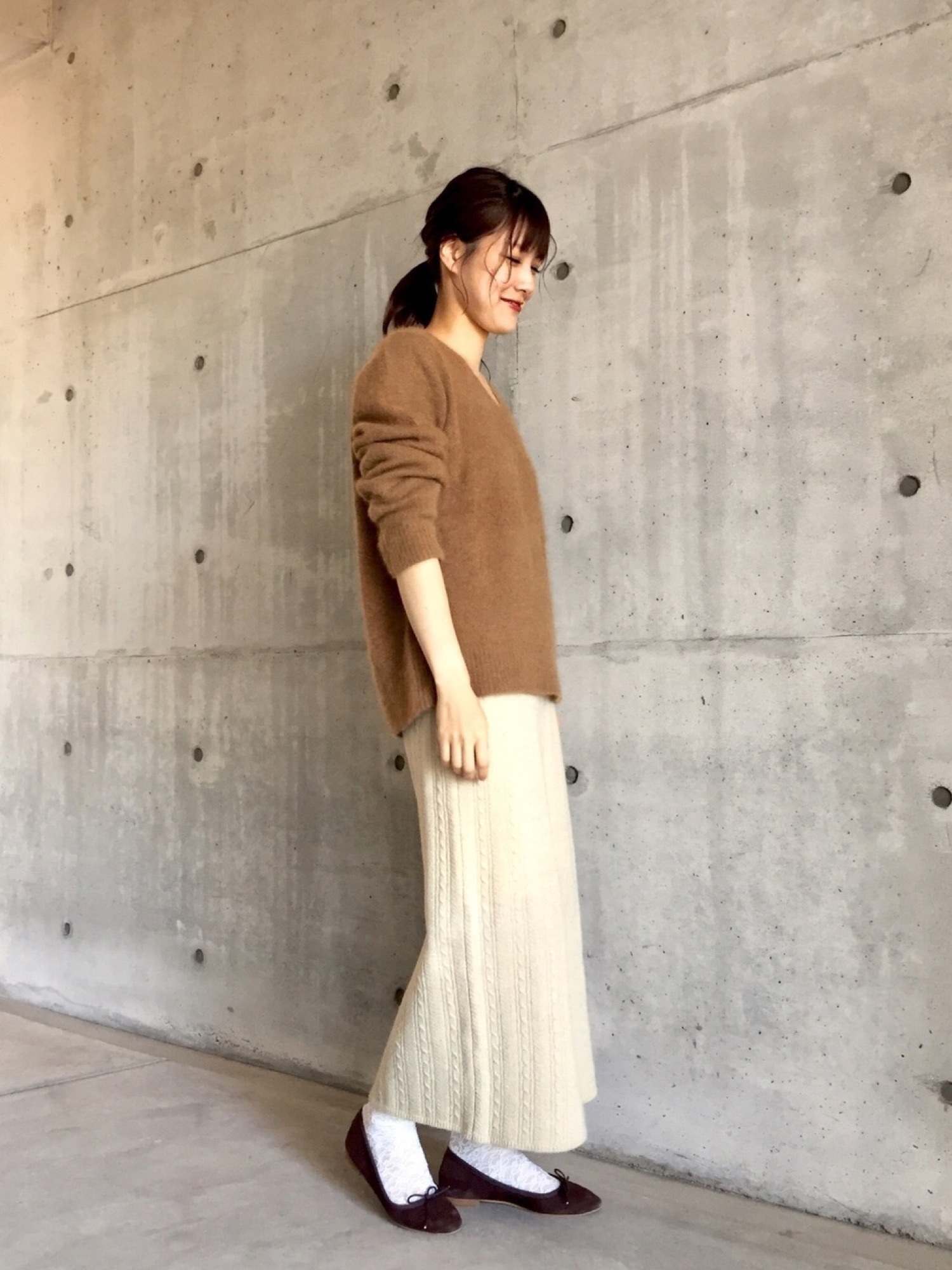 アーバンリサーチ ヘアリーウールVネックニット URBAN RESEARCH DOORS（アーバンリサーチドアーズ）の「ヘアリーウール