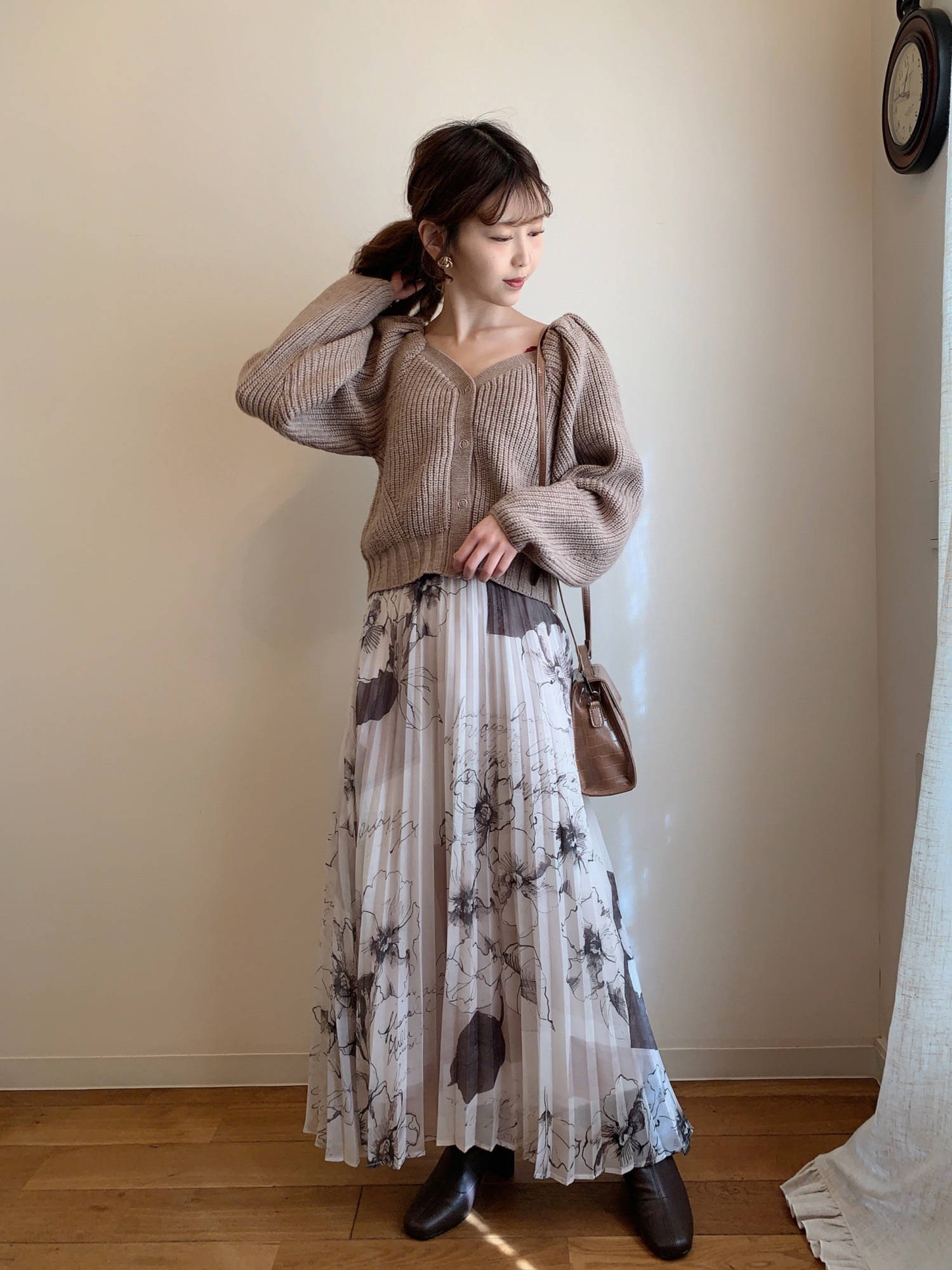 スカート Ameri VINTAGE HOLLY VINTAGE PLEATS SKIRT Ameri（アメリ）の「HOLLY VINTAGE PLEATS SKIRT（スカート