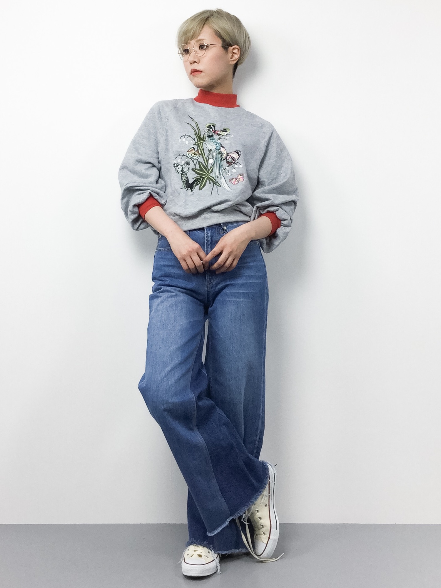 AMERI（アメリ）の「LILLY BELL EMBROIDERY TOP（スウェット）」 - WEAR