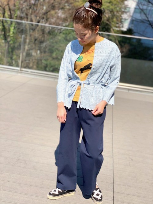 BEAMS BOY / カットワーク ベルテッド ロングスリーブ シャツを使った 