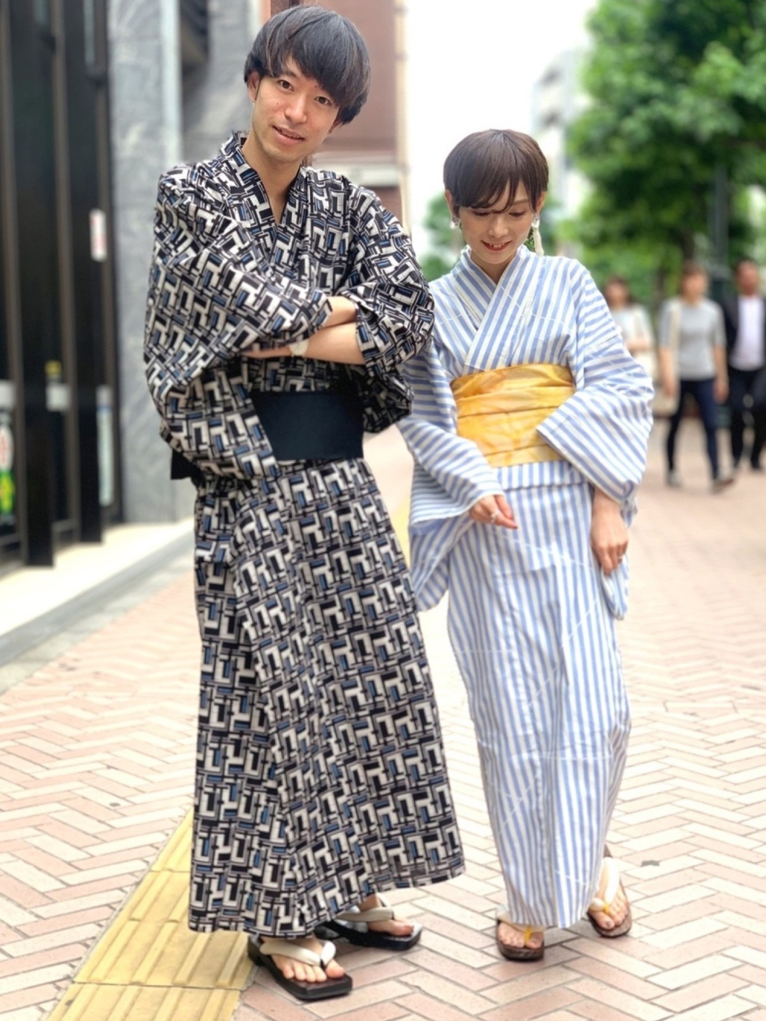 koe（コエ）の「【浴衣・帯・下駄 3点セット】ストライプ柄浴衣（浴衣
