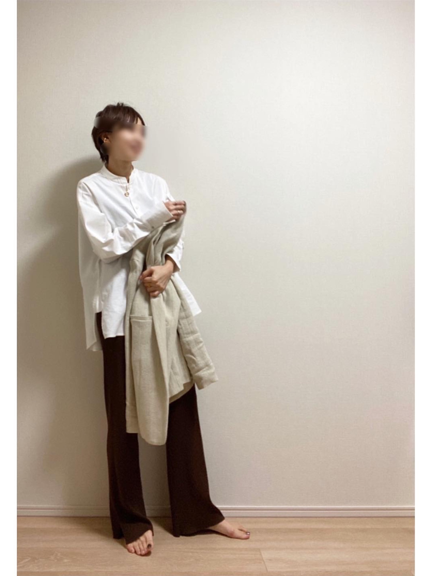 RIM.ARK Sleeve tuck wide SH/シャツ　36 RIM.ARK（リムアーク）の「Sleeve tuck wide SH（シャツ/ブラウス