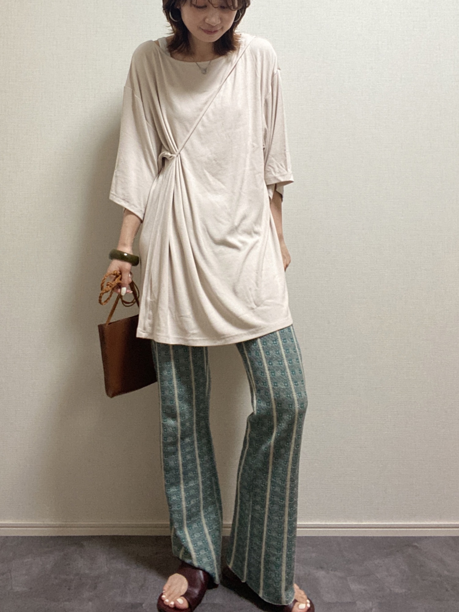 CLANE（クラネ）の「2WAY SUSPENDER RIB TOPS（Tシャツ