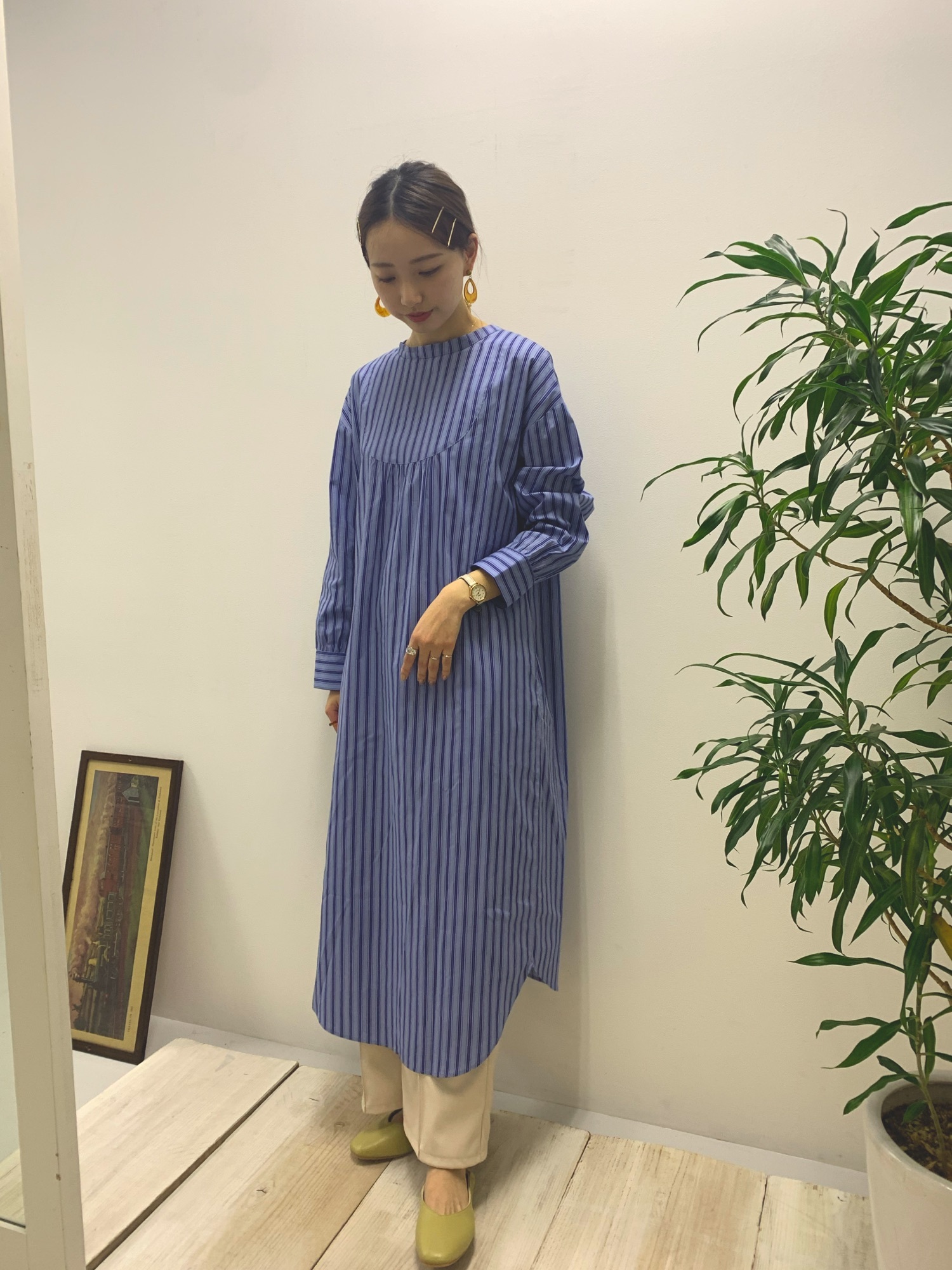 ITEMS URBANRESEARCH（アイテムズ アーバンリサーチ）の「2WAYストライプシャツワンピース（シャツワンピース）」 WEAR