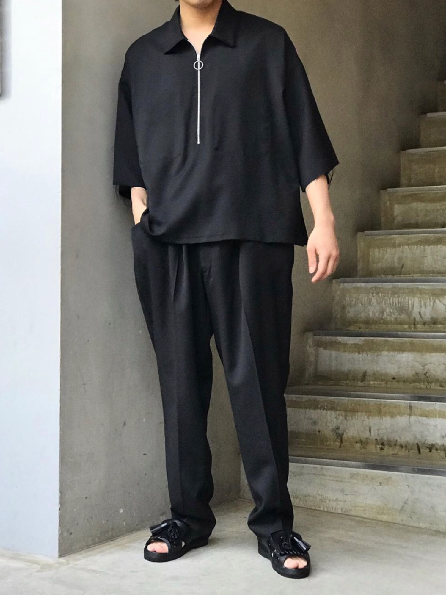 bukht（ブフト）の「bukht/ブフト/Half Zip Pullover Shirts/ハーフ