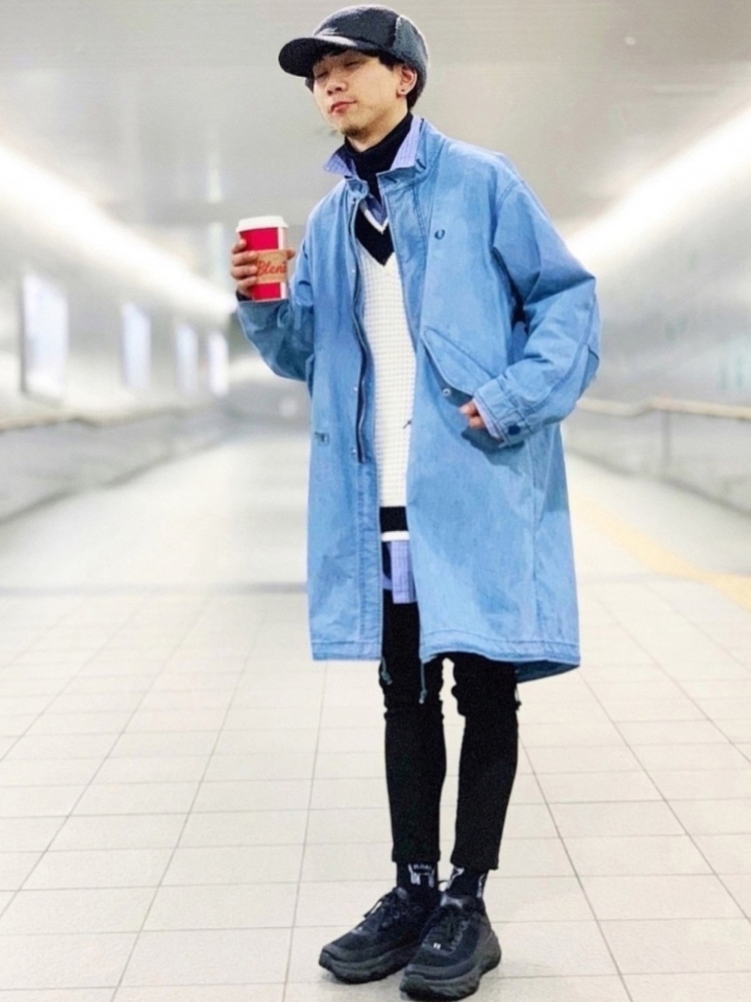 フレッドペリーデニムモッズコート FRED PERRYのモッズコートを使った人気ファッション
