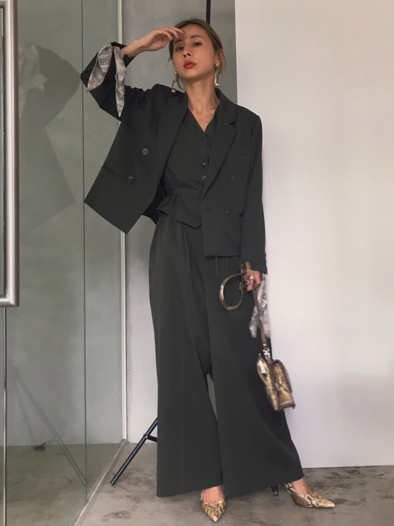 Ameri（アメリ）の「DOUBLE BREASTED JACKET（テーラードジャケット