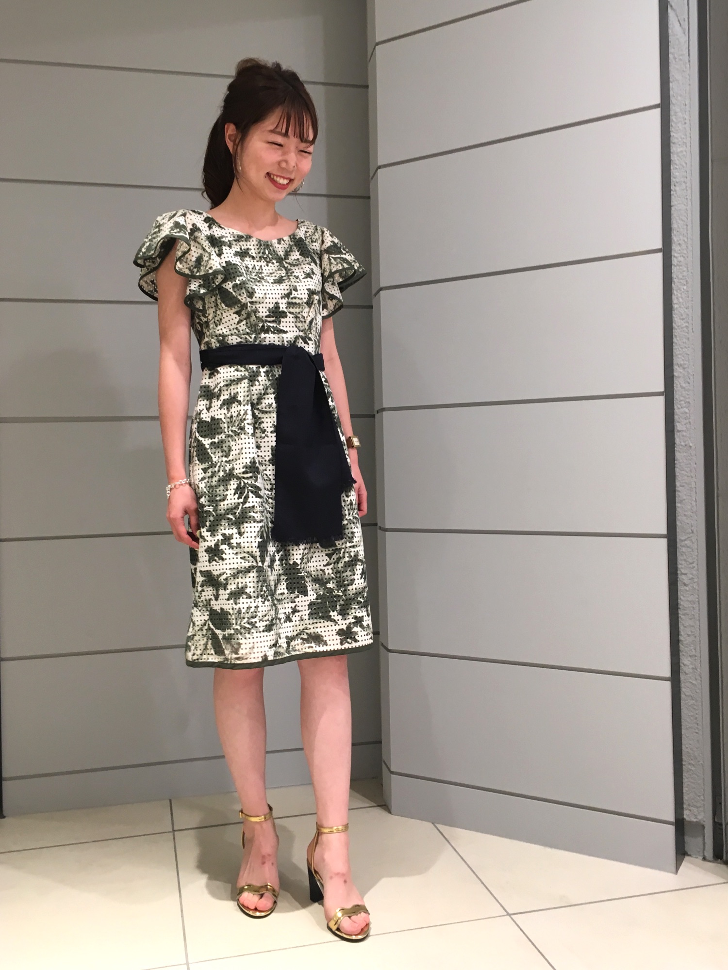 JILL STUART（ジルスチュアート）の「◇エルザリーフ柄ワンピース 