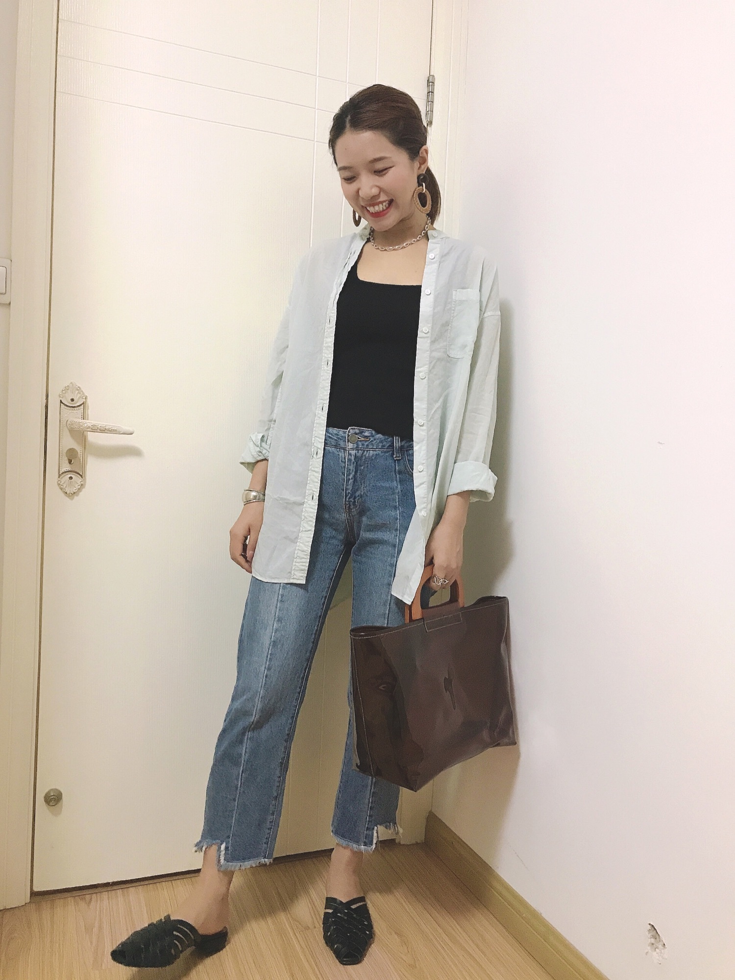 relume リヨセルセイヒンゾメロングシャツ　イエロー リヨセルセイヒンゾメロングシャツ◇ | ジャーナルスタンダード
