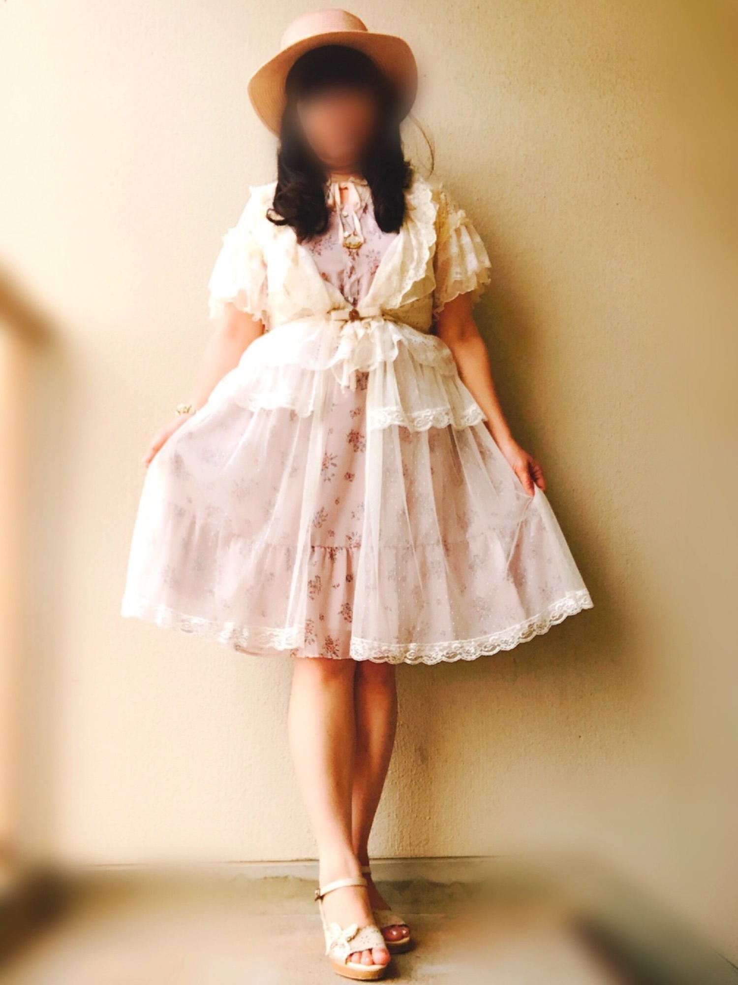 axes femme（アクシーズファム）の「ドットチュール重ねジレ