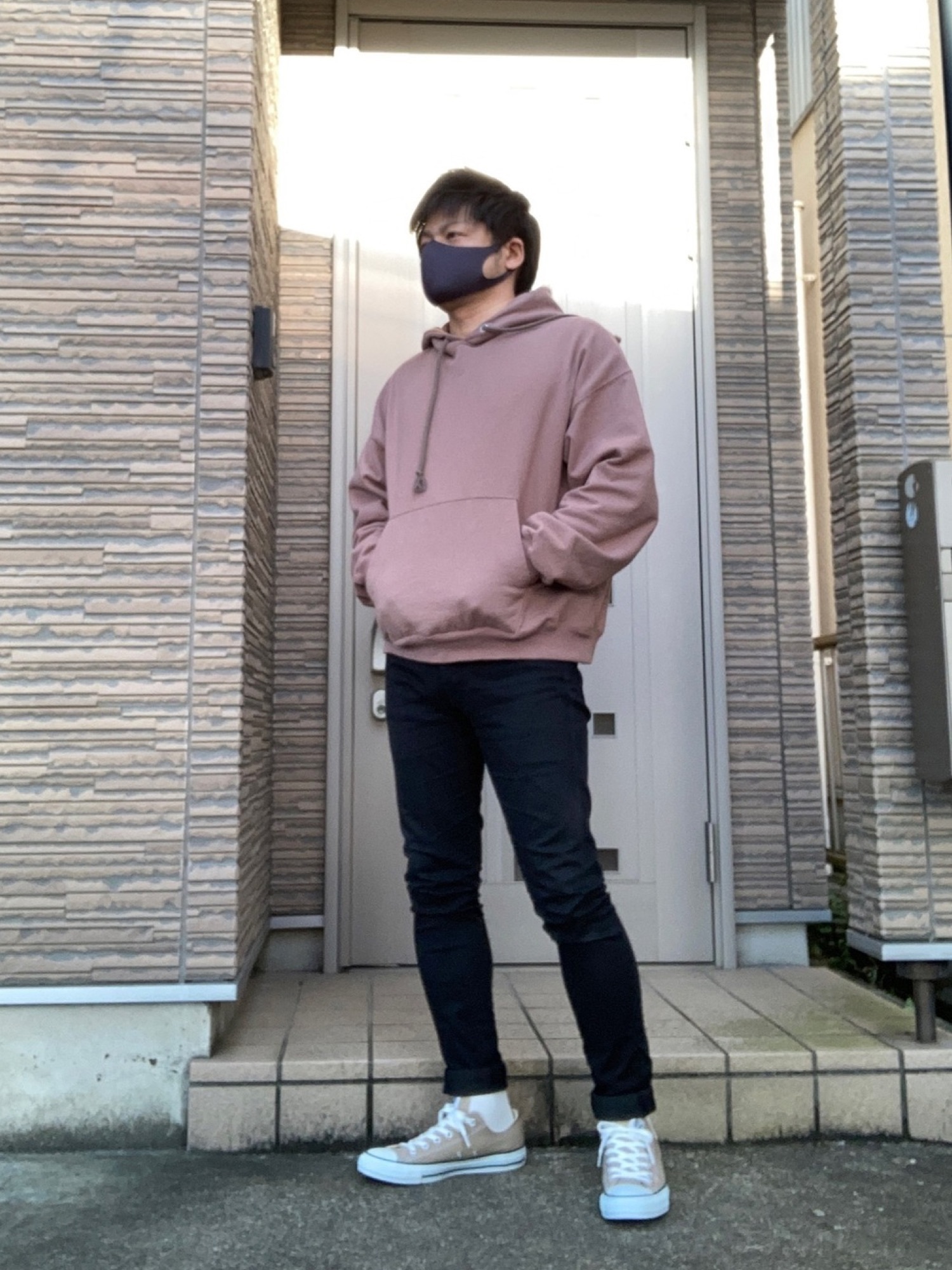 トップス LIDnMリドムWIDE LOOSE PARKAワイドルーズパーカーMブラウン