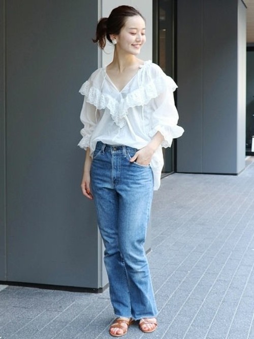 IENA LA BOUCLE  80ローントーションレースブラウス イエナ IENA LA BOUCLE（イエナラブークル）の「IENA LA BOUCLE 80ローン